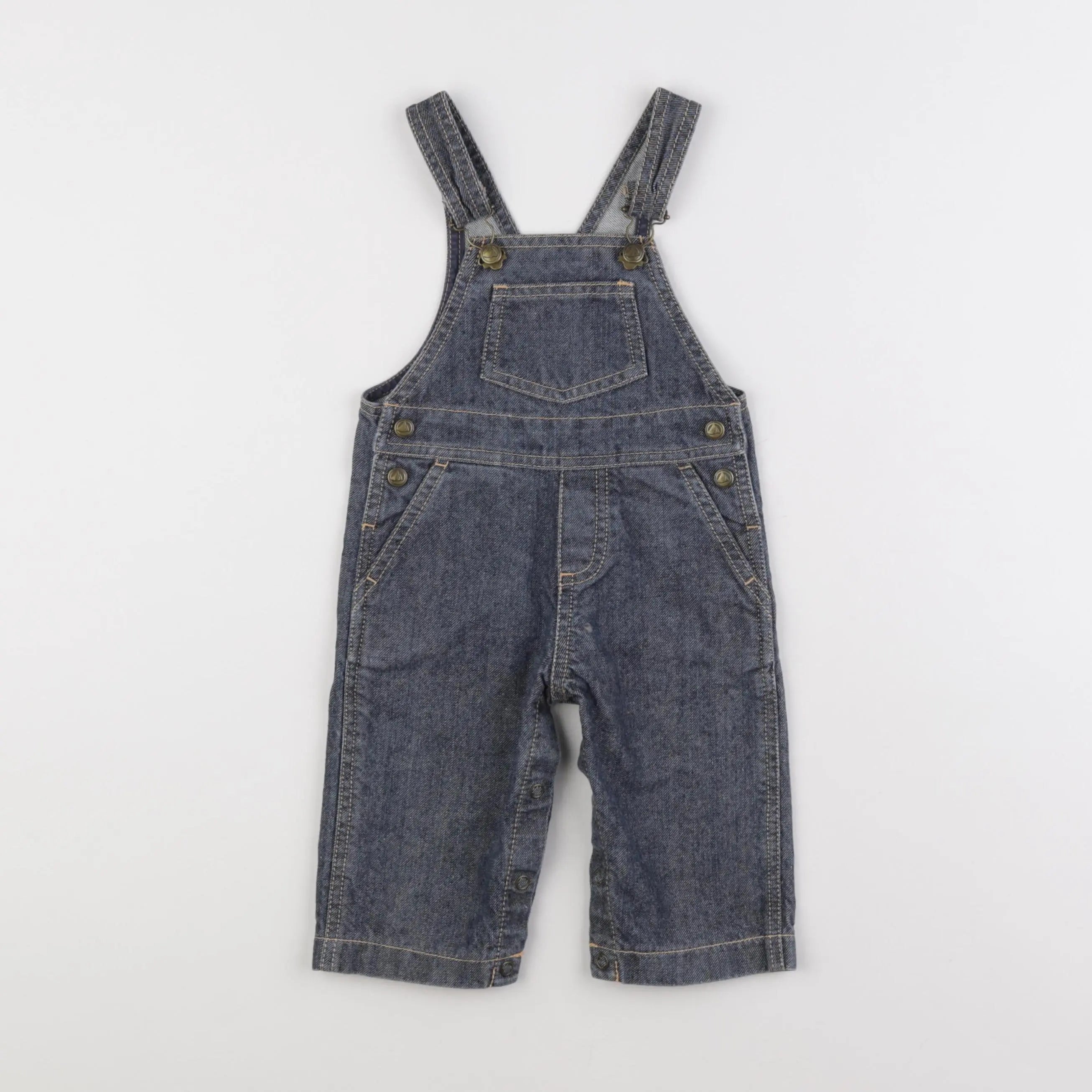 Petit Bateau - salopette bleu - 6 mois