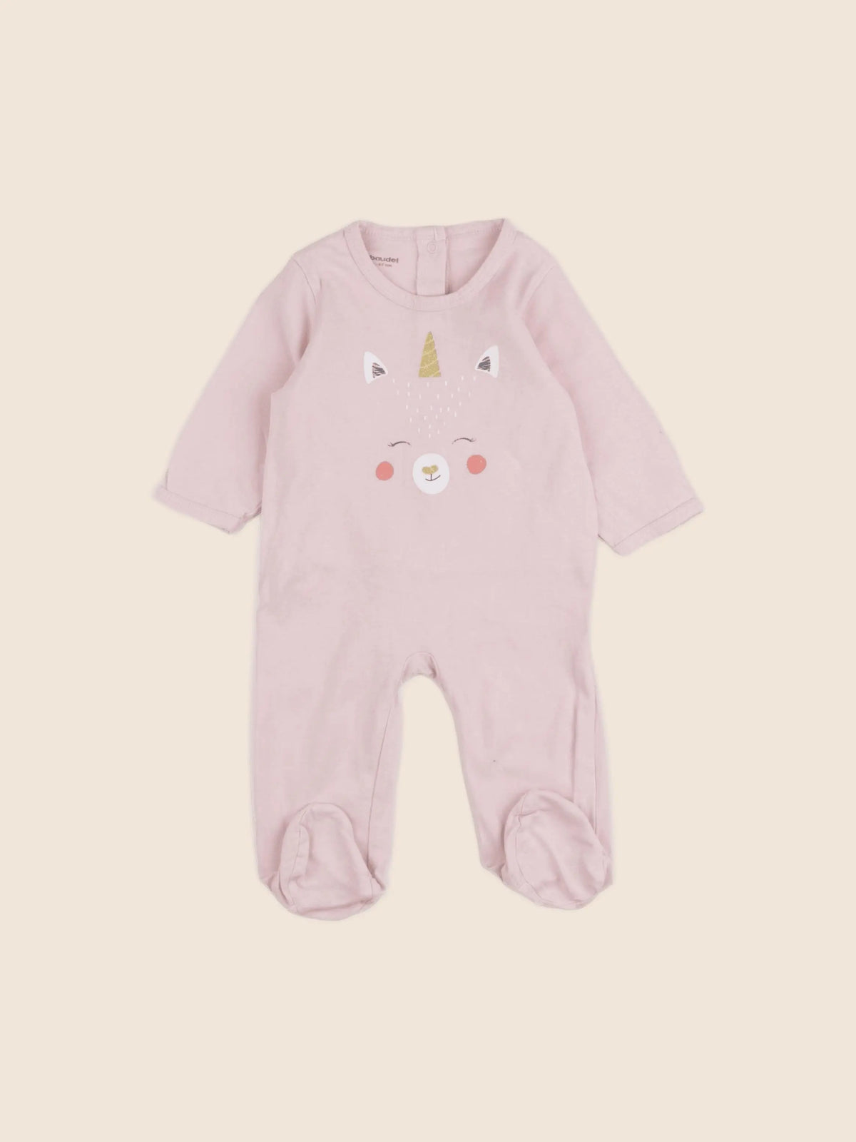 Vertbaudet - pyjama coton rose - 6 mois