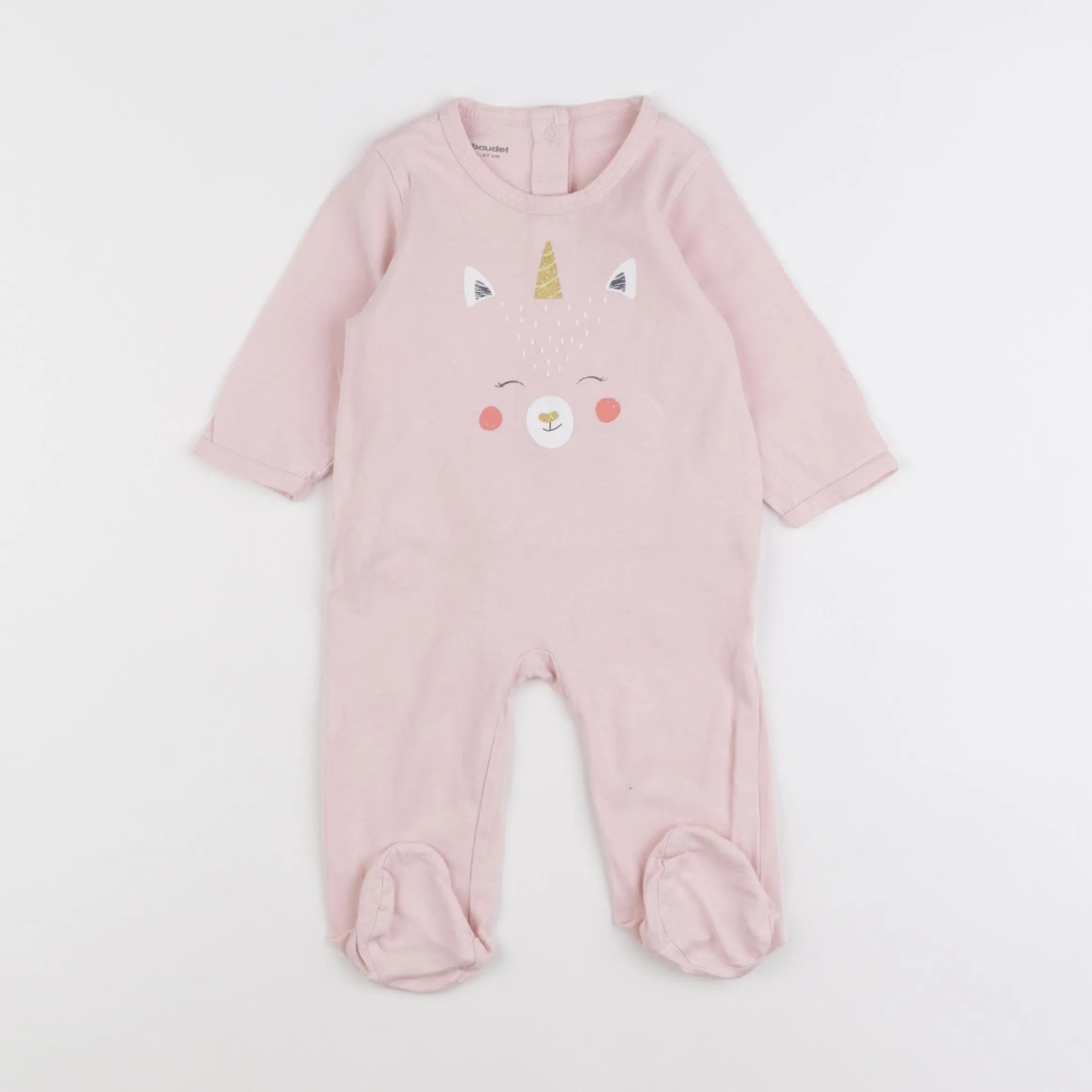 Vertbaudet - pyjama coton rose - 6 mois