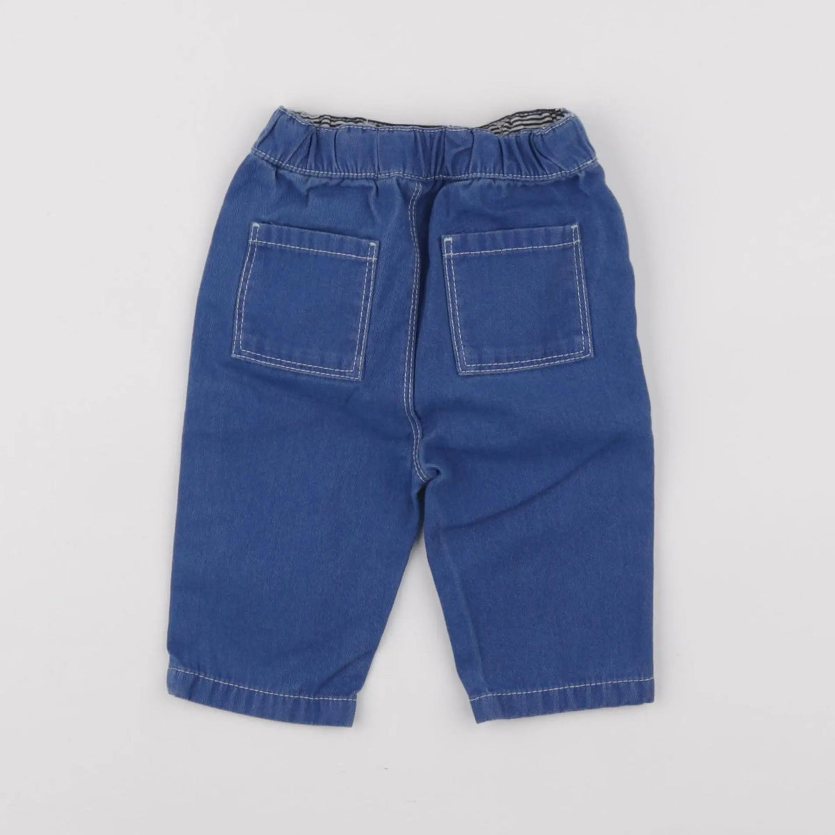 Petit Bateau - pantalon bleu - 6 mois