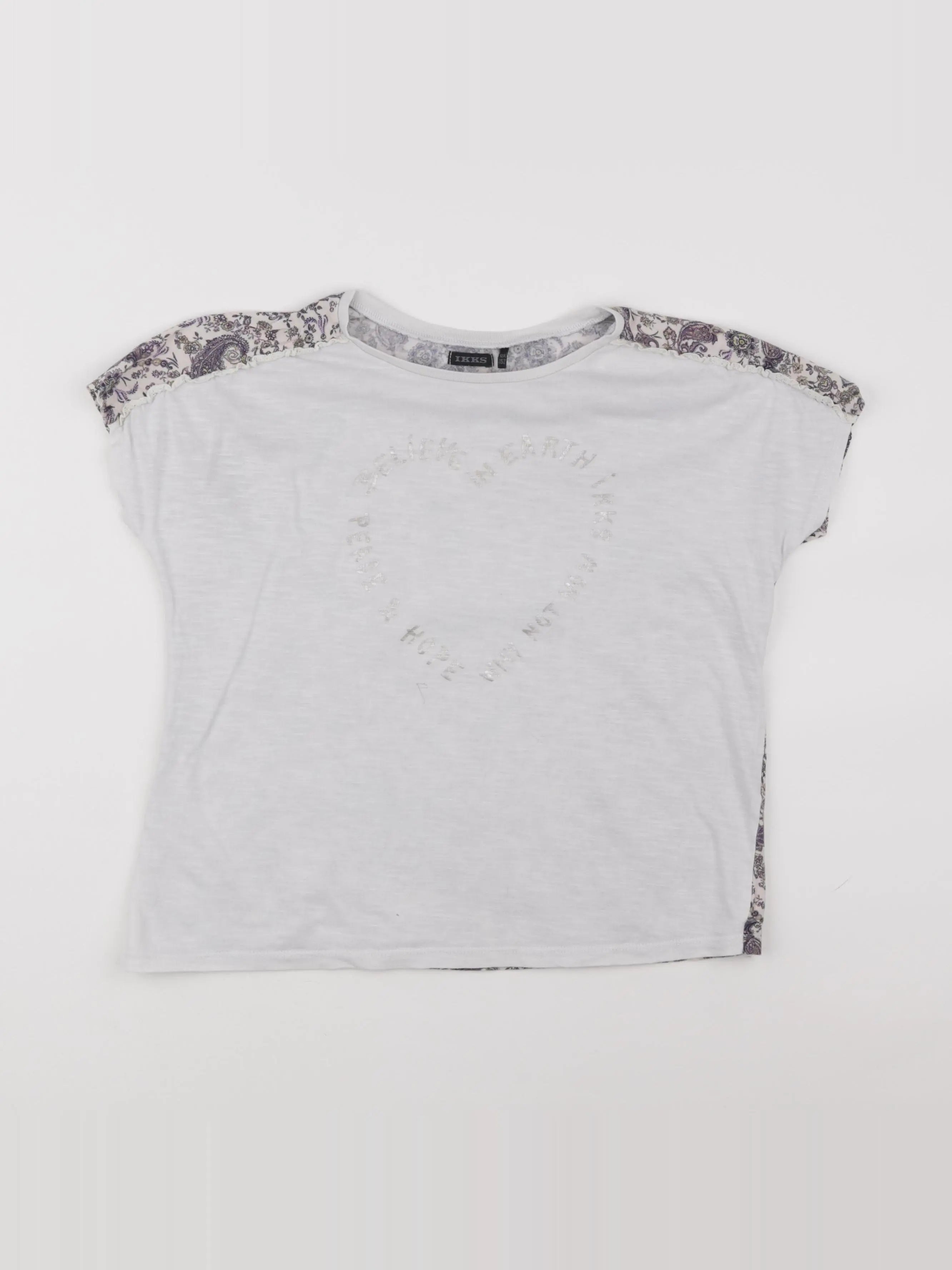 IKKS - tee-shirt imprimé au dos blanc, violet - 12 ans