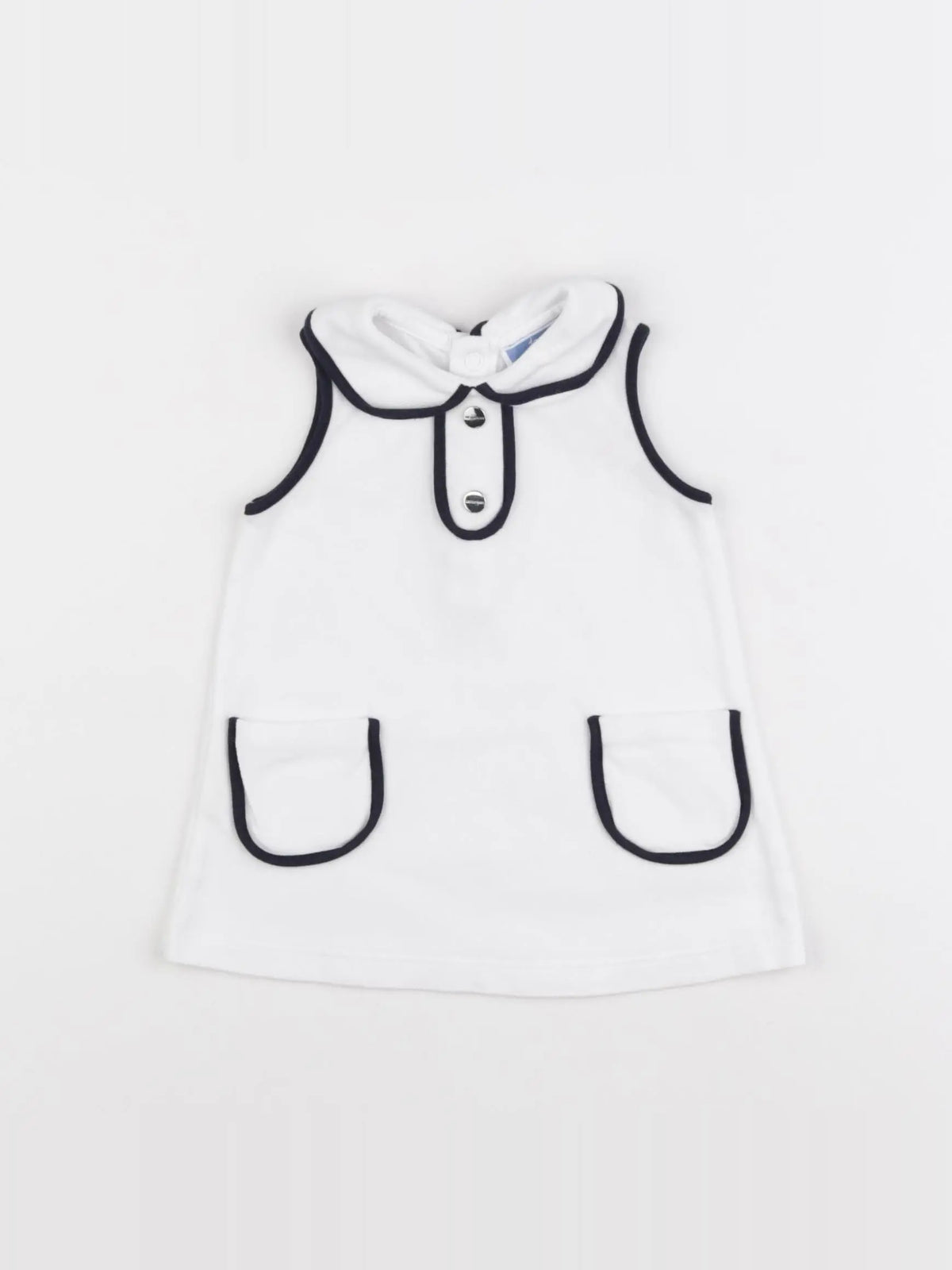 Jacadi - robe blanc, bleu - 6 mois