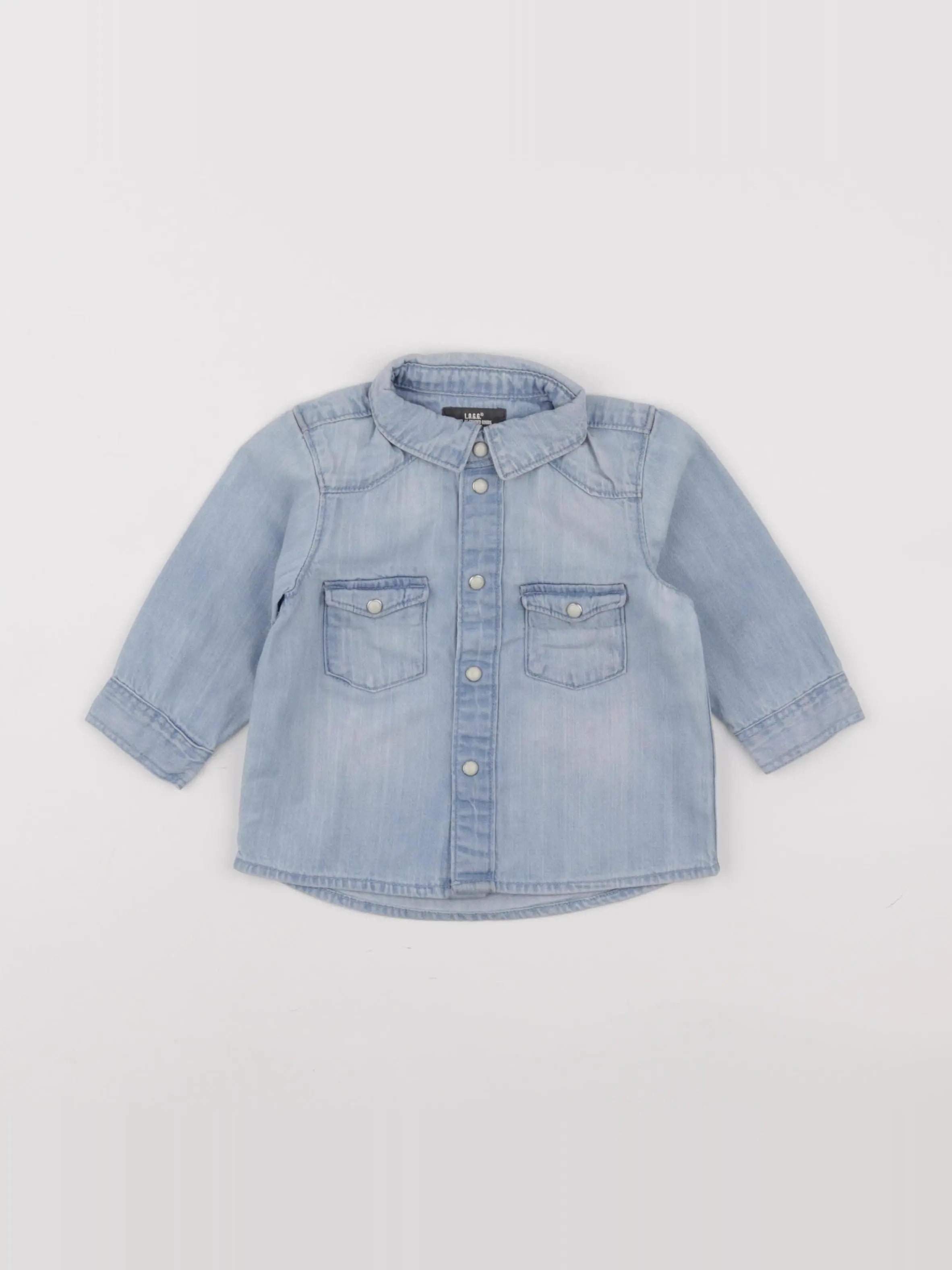 H&M - chemise bleu - 3/6 mois