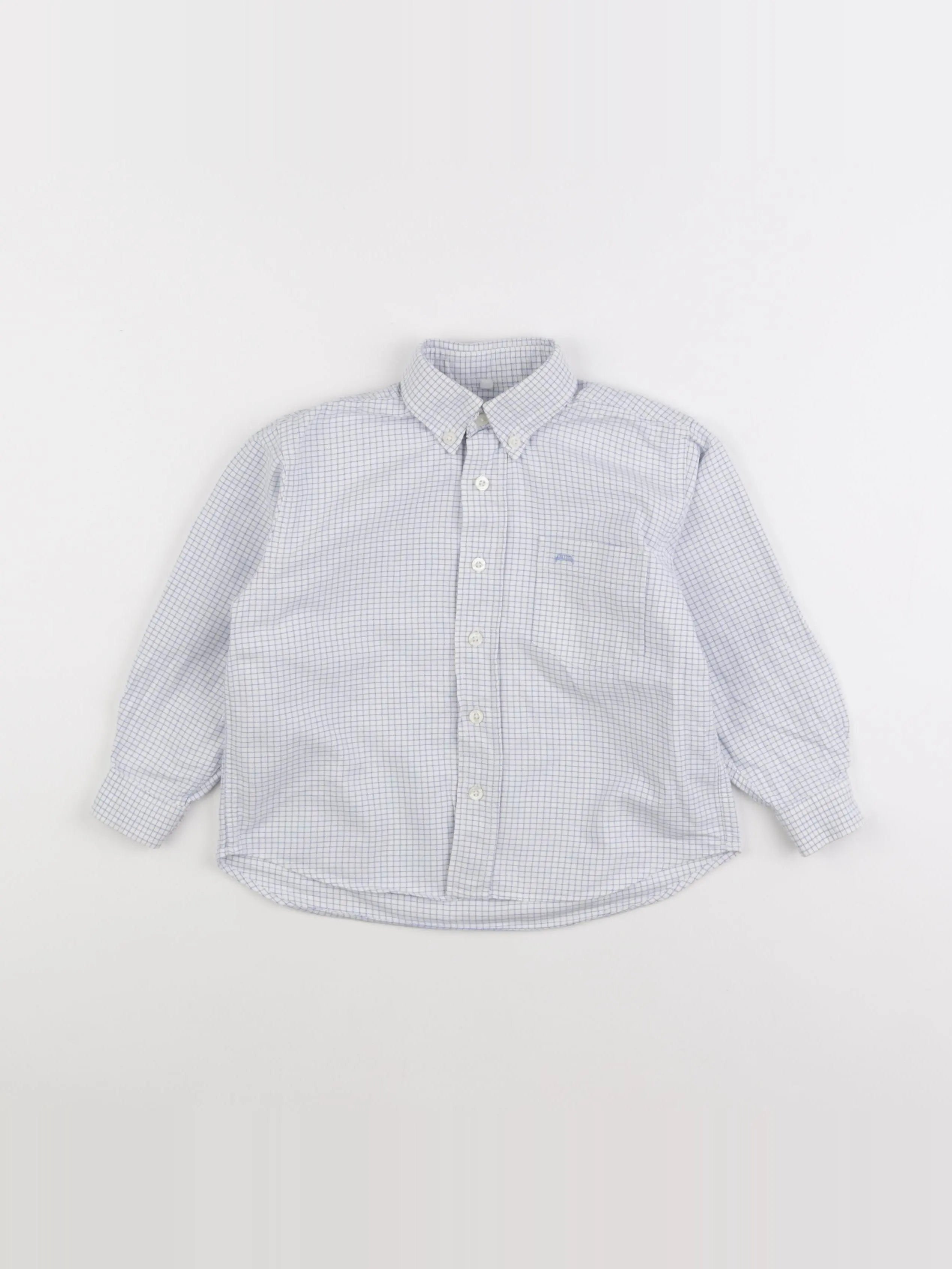 Cyrillus - chemise bleu, blanc - 2 ans