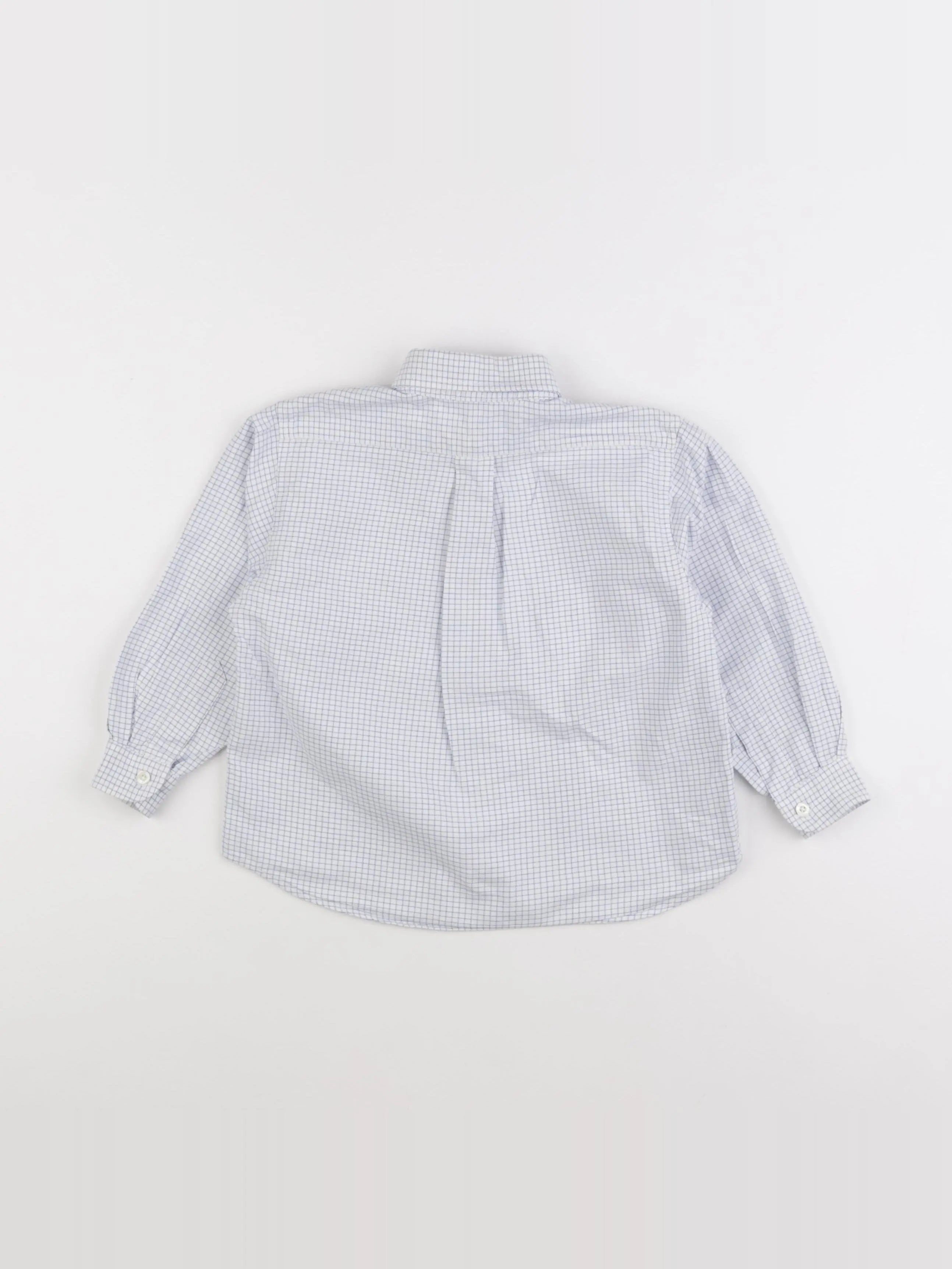 Cyrillus - chemise bleu, blanc - 2 ans