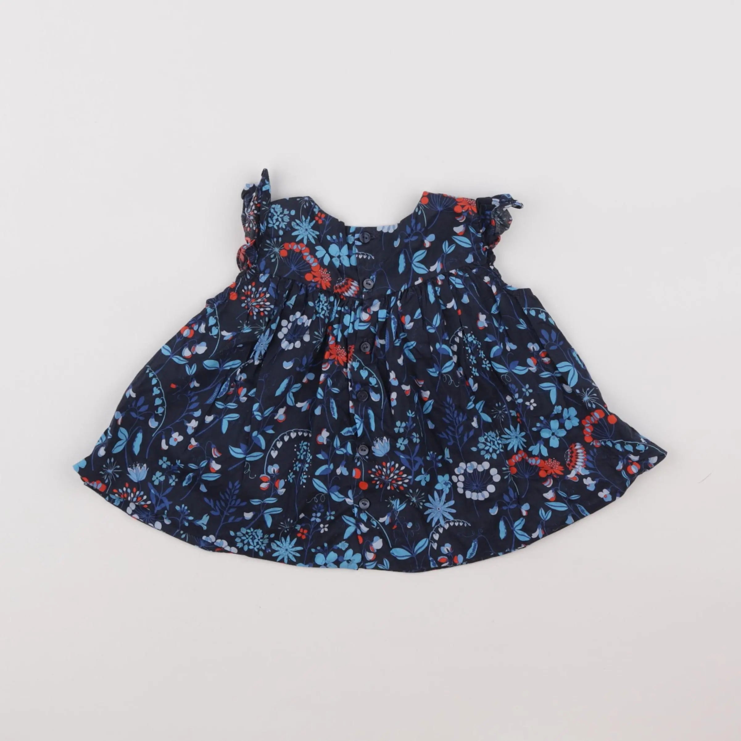 Jacadi - blouse liberty bleu - 18 mois
