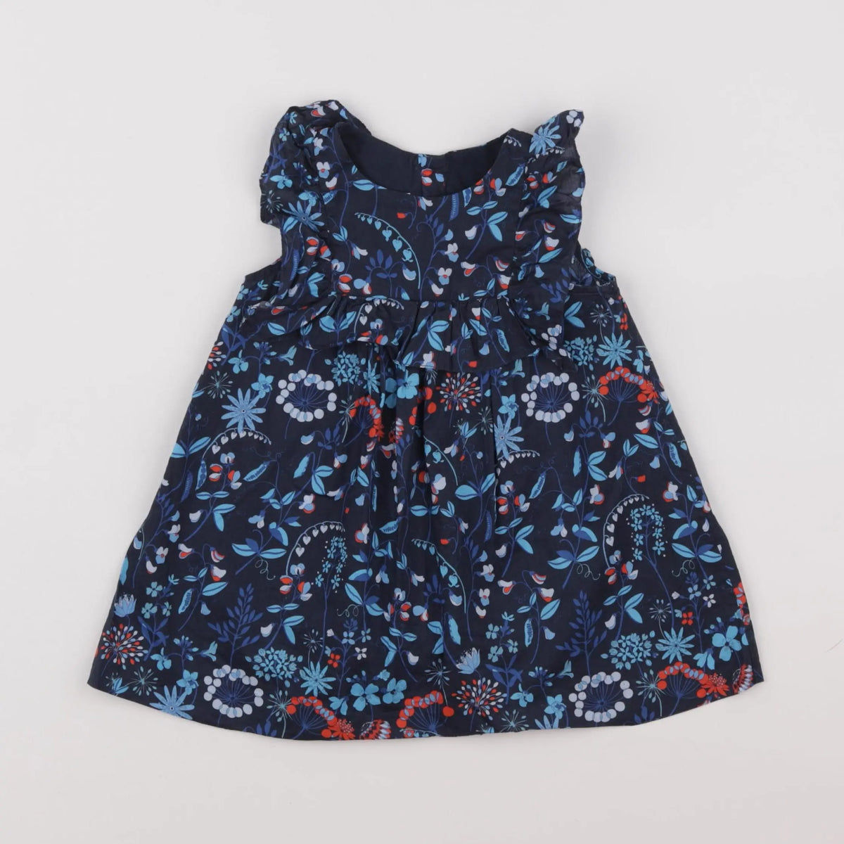 Jacadi - robe liberty bleu - 18 mois