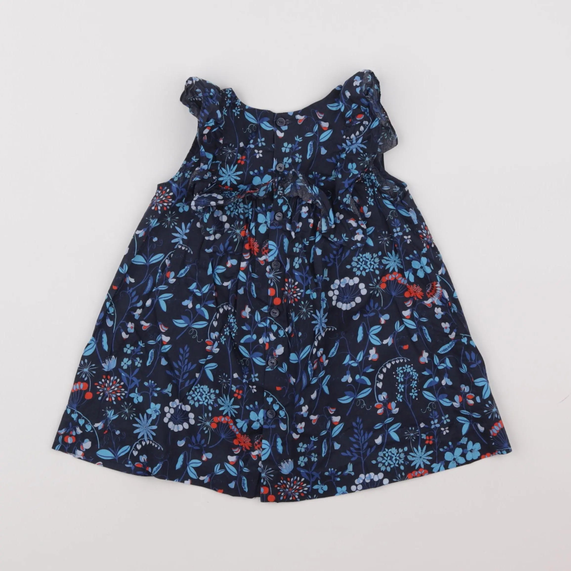 Jacadi - robe liberty bleu - 18 mois
