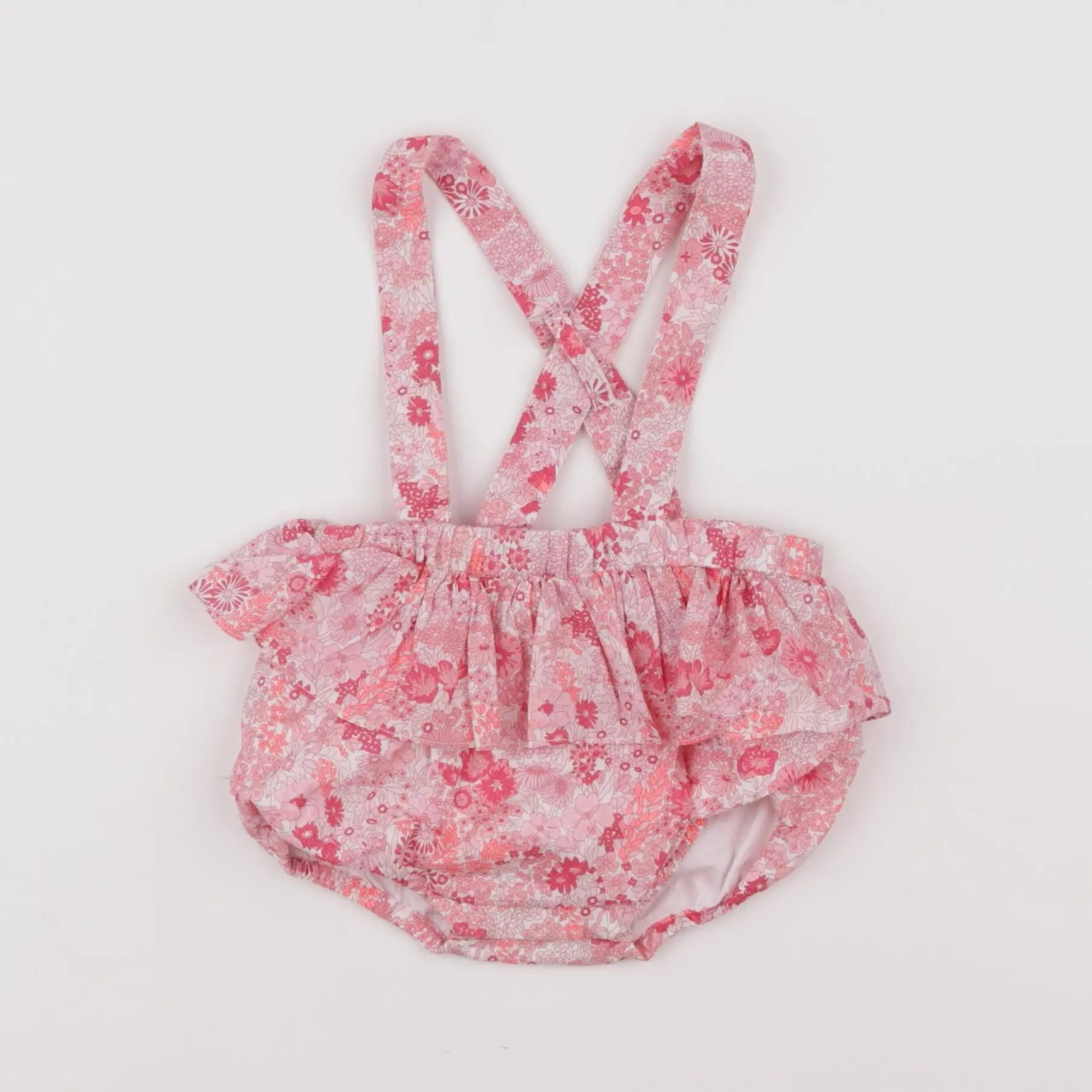 Jacadi - bloomer liberty blanc, rose - 6 mois