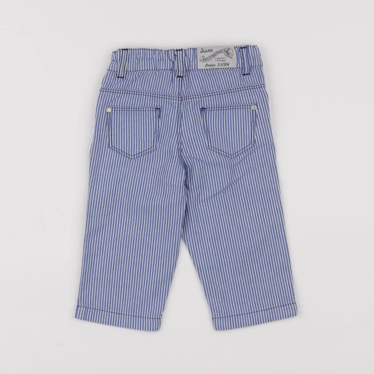 Petit Bateau - pantalon bleu - 6 mois