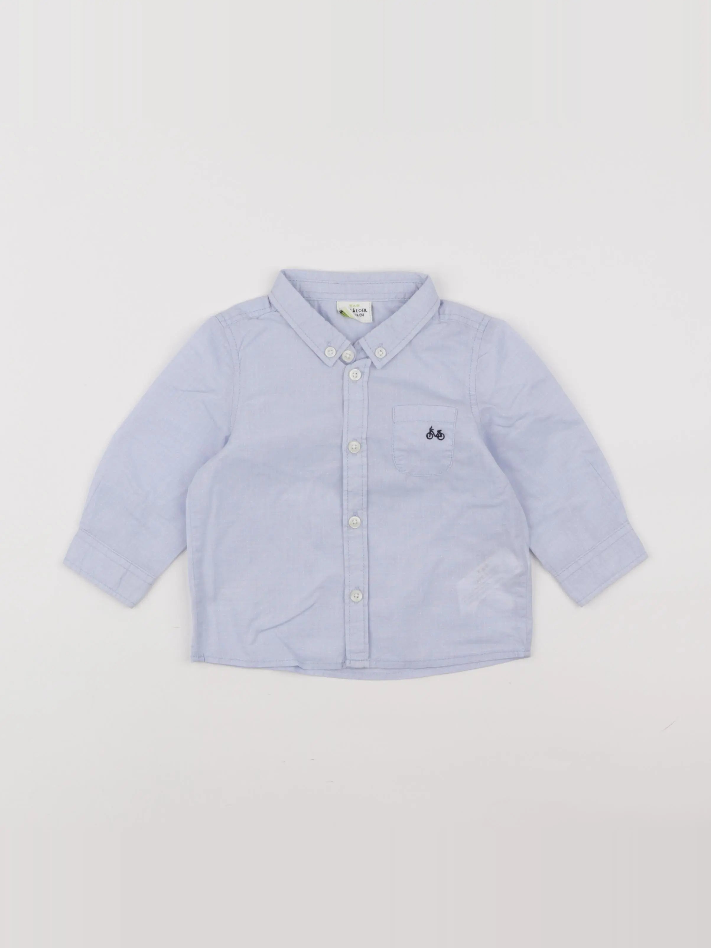 Tape à l'oeil - chemise bleu - 12 mois