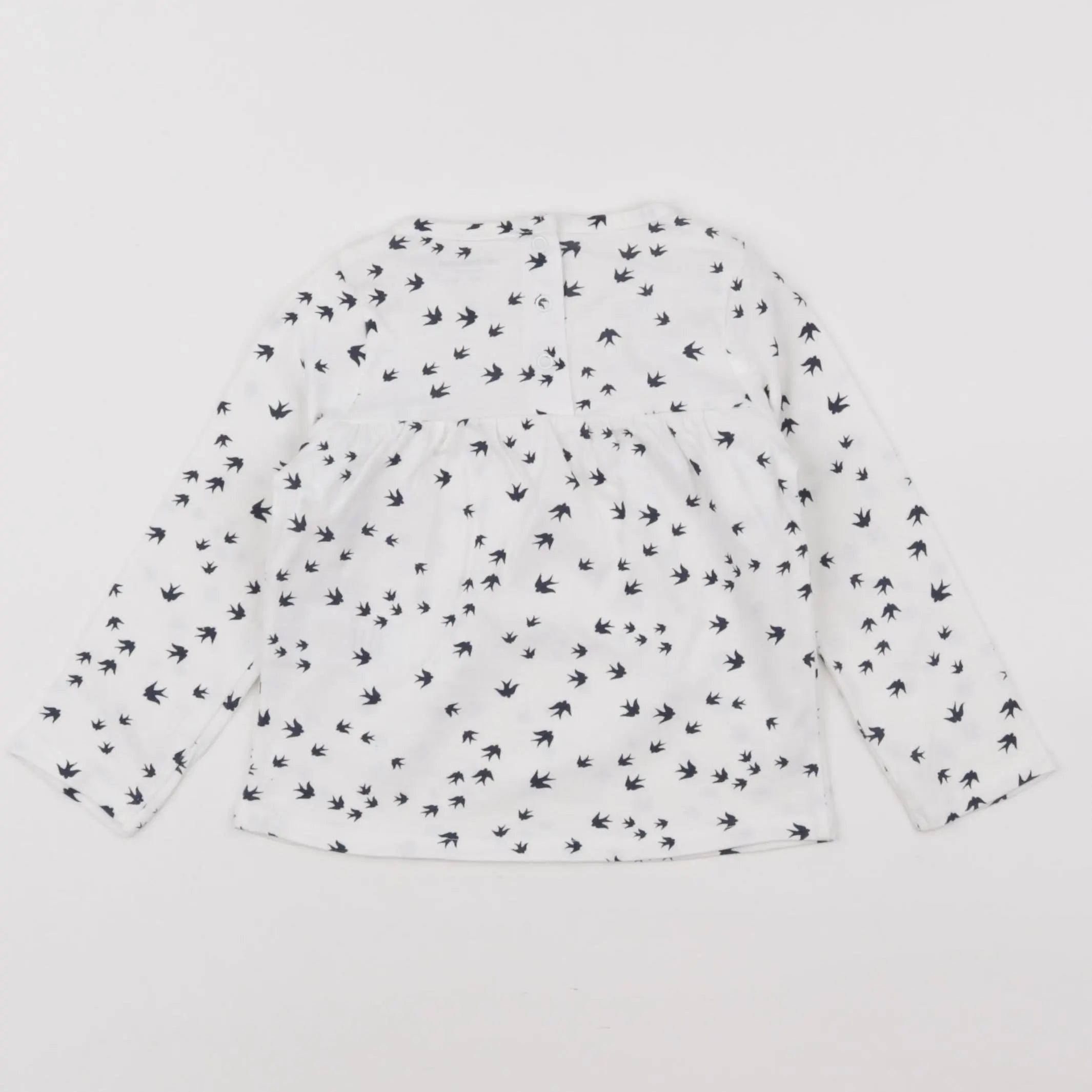 Vertbaudet - tee-shirt bleu, blanc - 12 mois