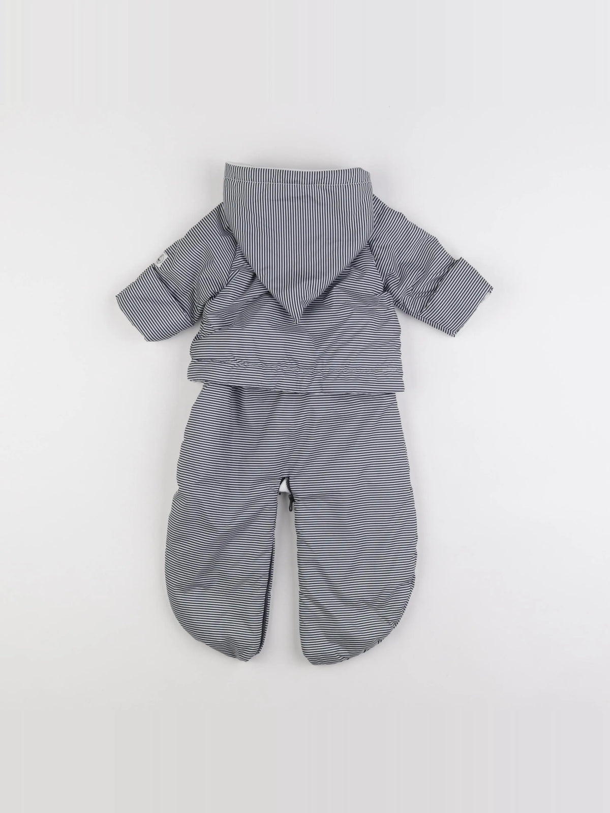 Petit Bateau - combi-pilote pantalon amovible bleu, blanc - 6 mois