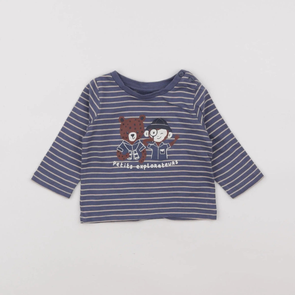 Vertbaudet - tee-shirt bleu - 3 mois