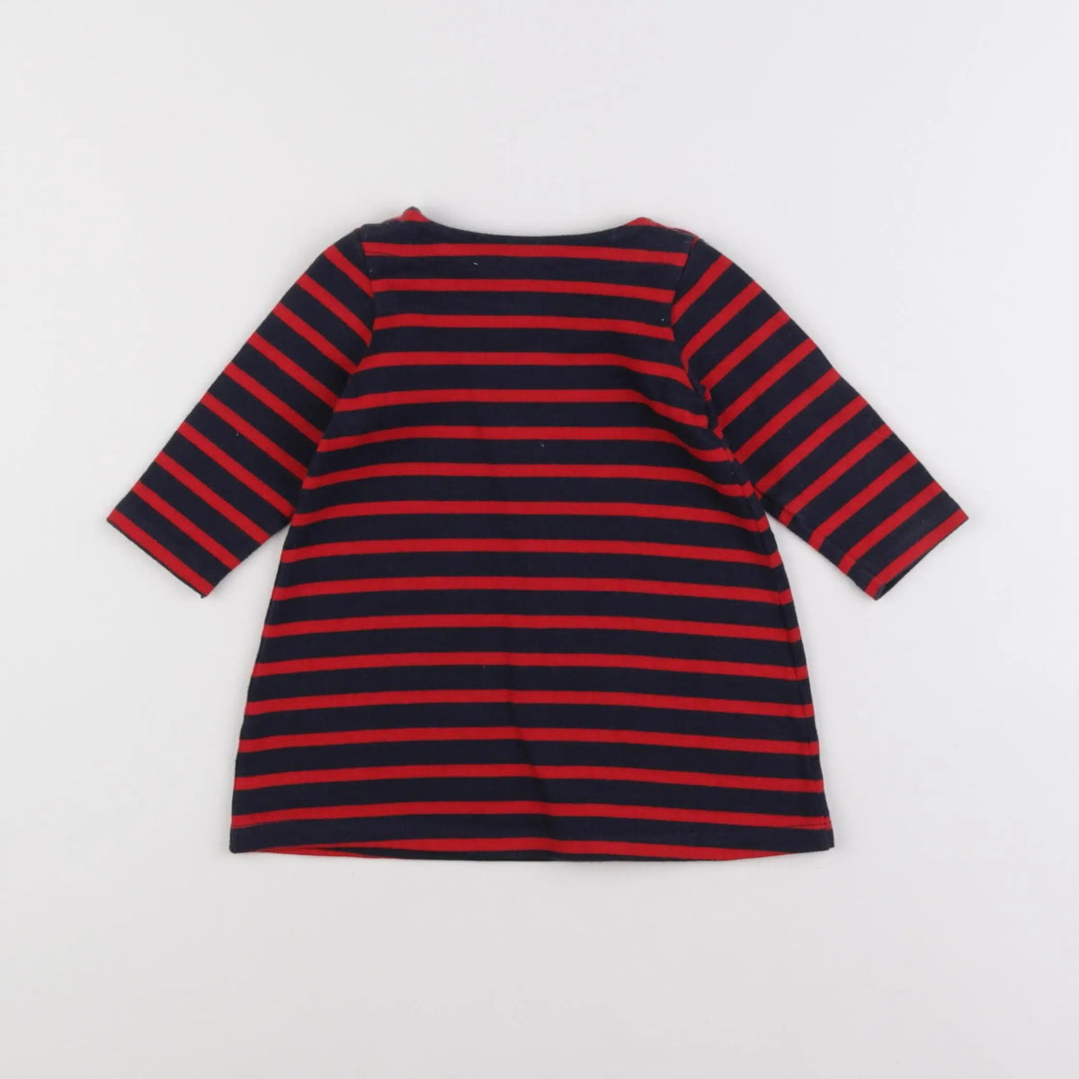 Petit Bateau - robe bleu, rouge - 6 mois