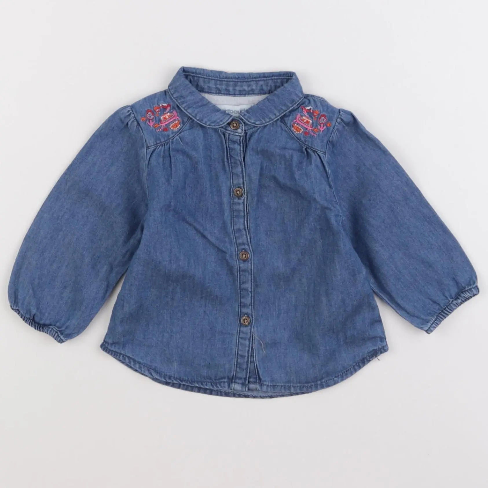 Vertbaudet - blouse bleu - 6 mois