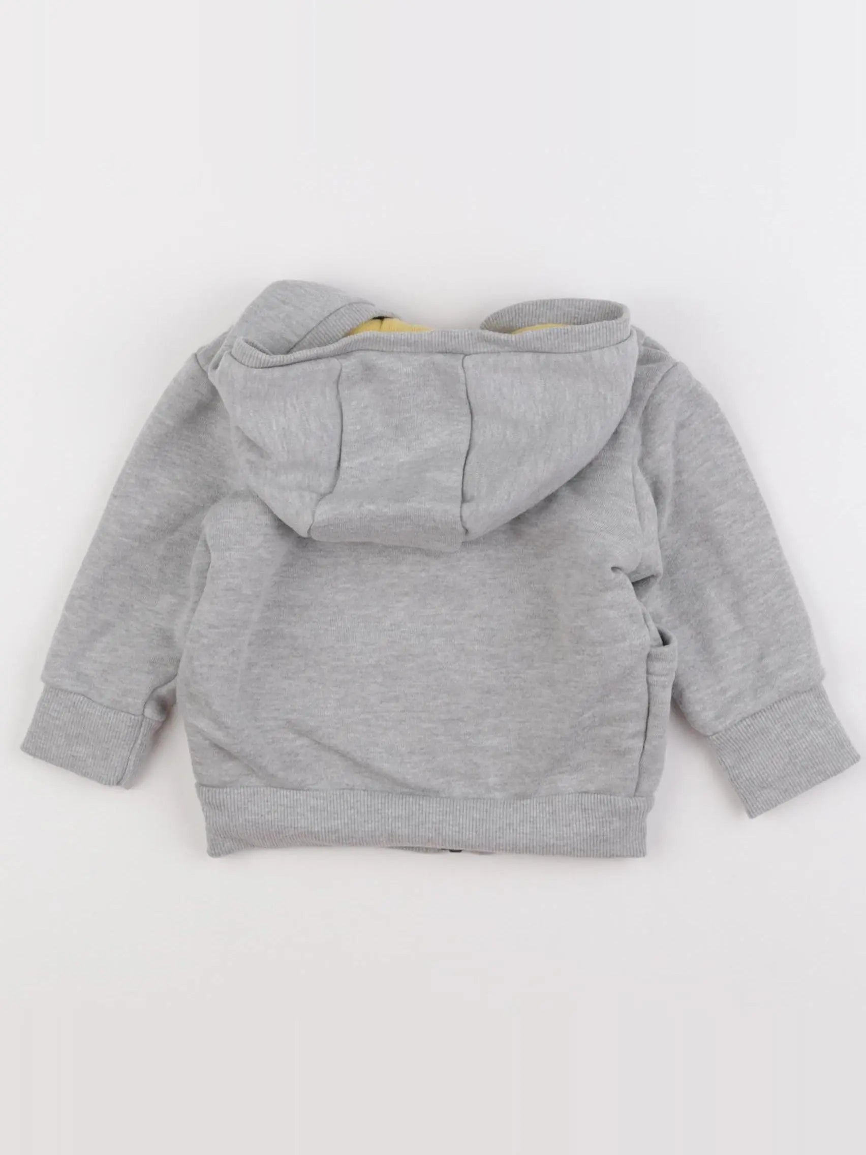 IKKS - sweat réversible jaune, gris - 12 mois