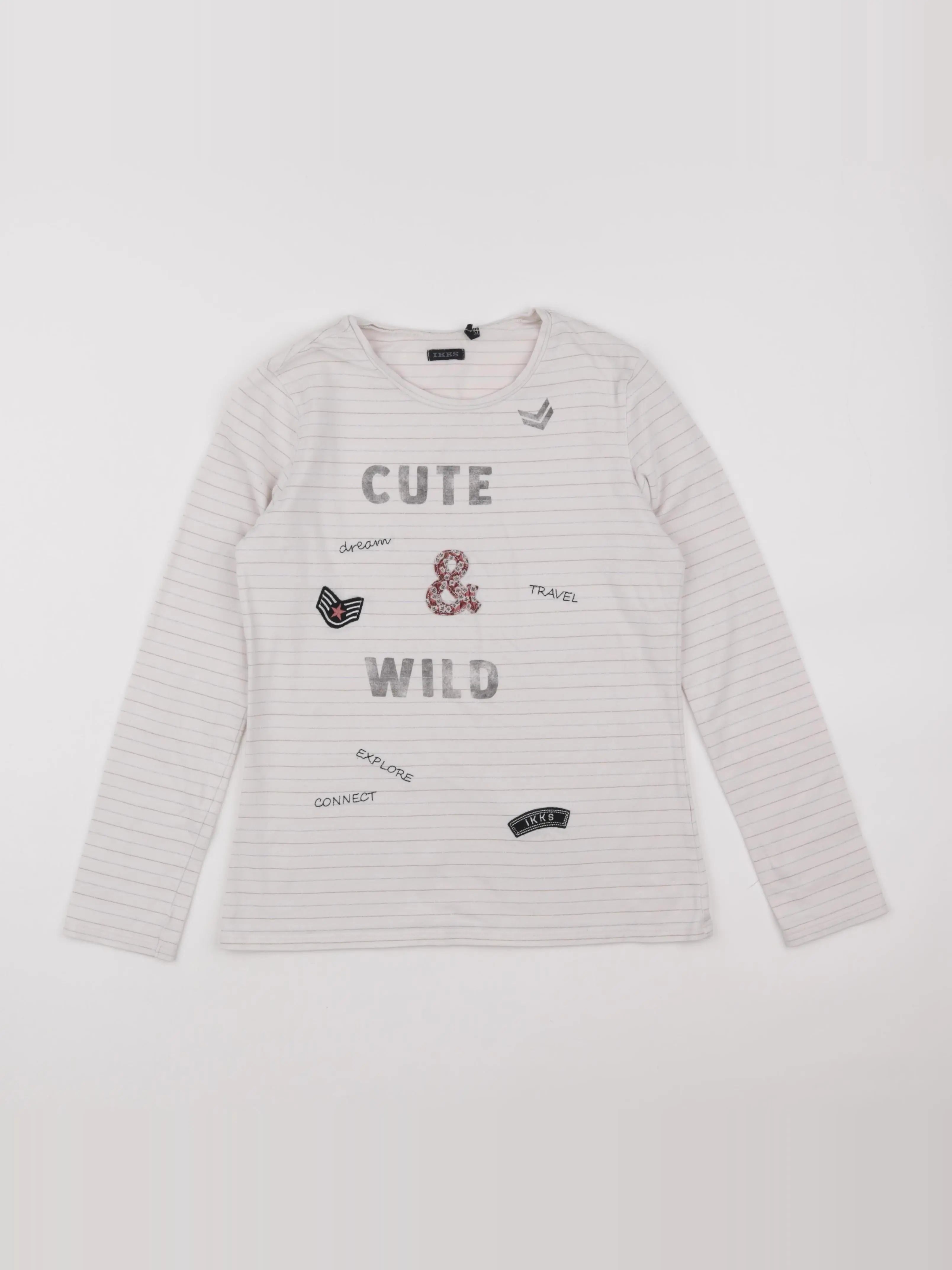 IKKS - tee-shirt beige - 12 ans