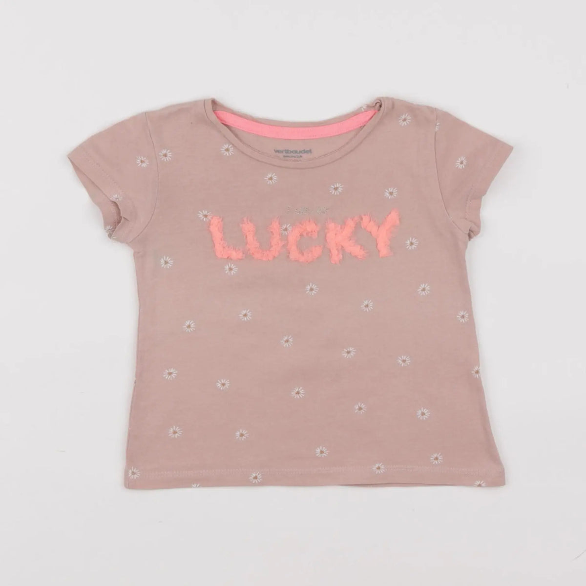 Vertbaudet - tee-shirt rose - 2 ans