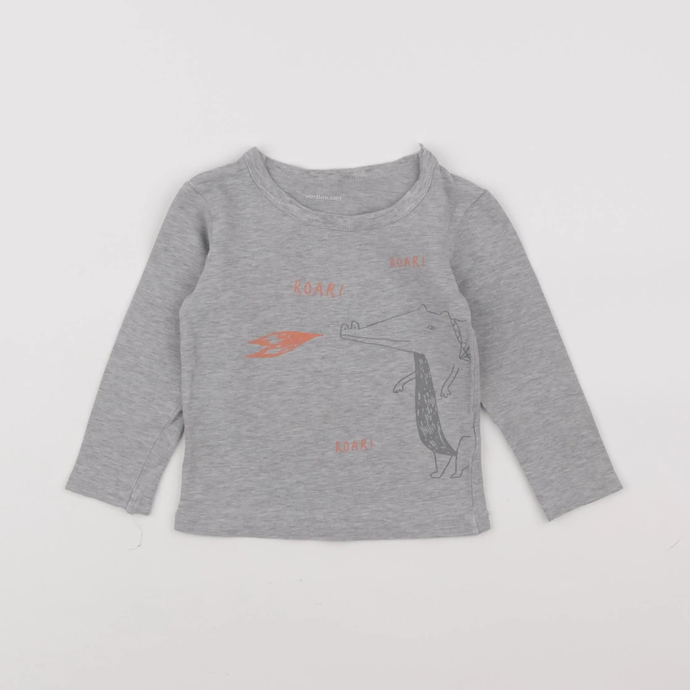 Vertbaudet - tee-shirt gris - 4 ans