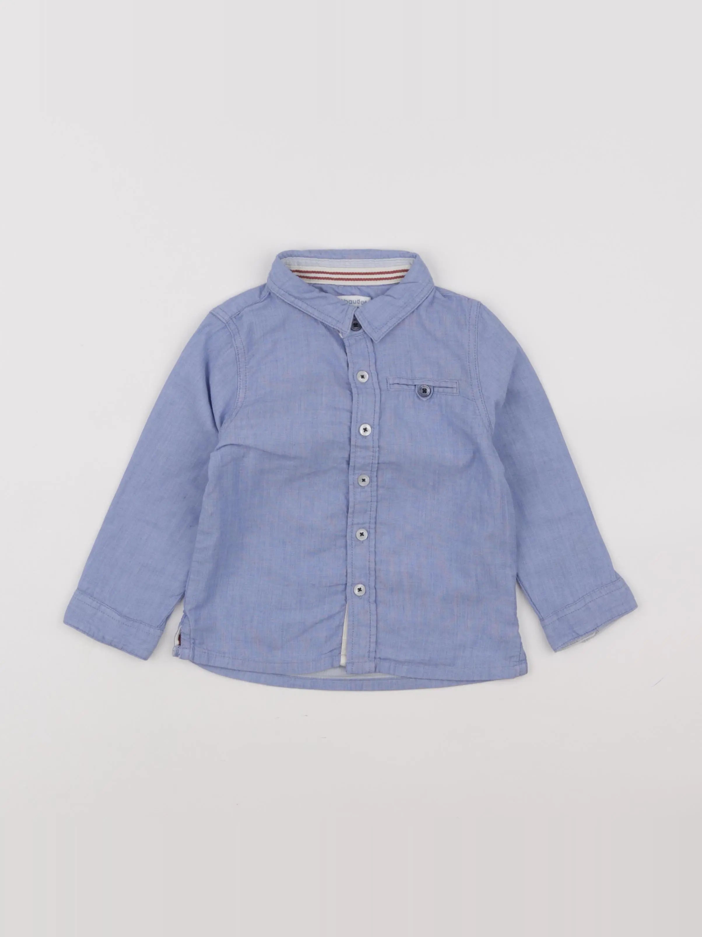 Vertbaudet - chemise bleu - 24 mois