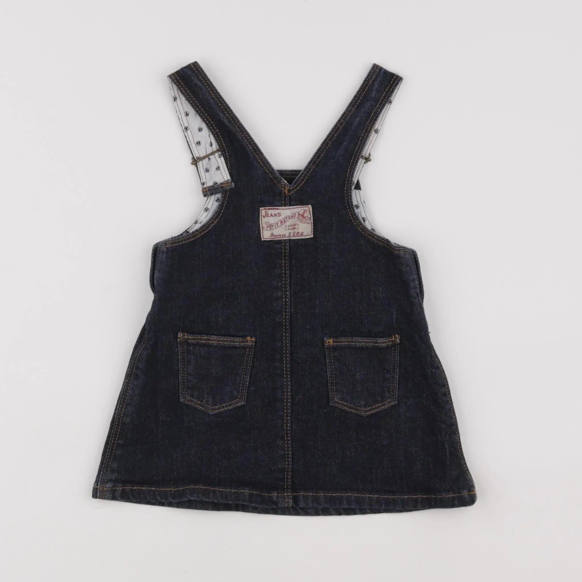 Petit Bateau - robe bleu - 6 mois