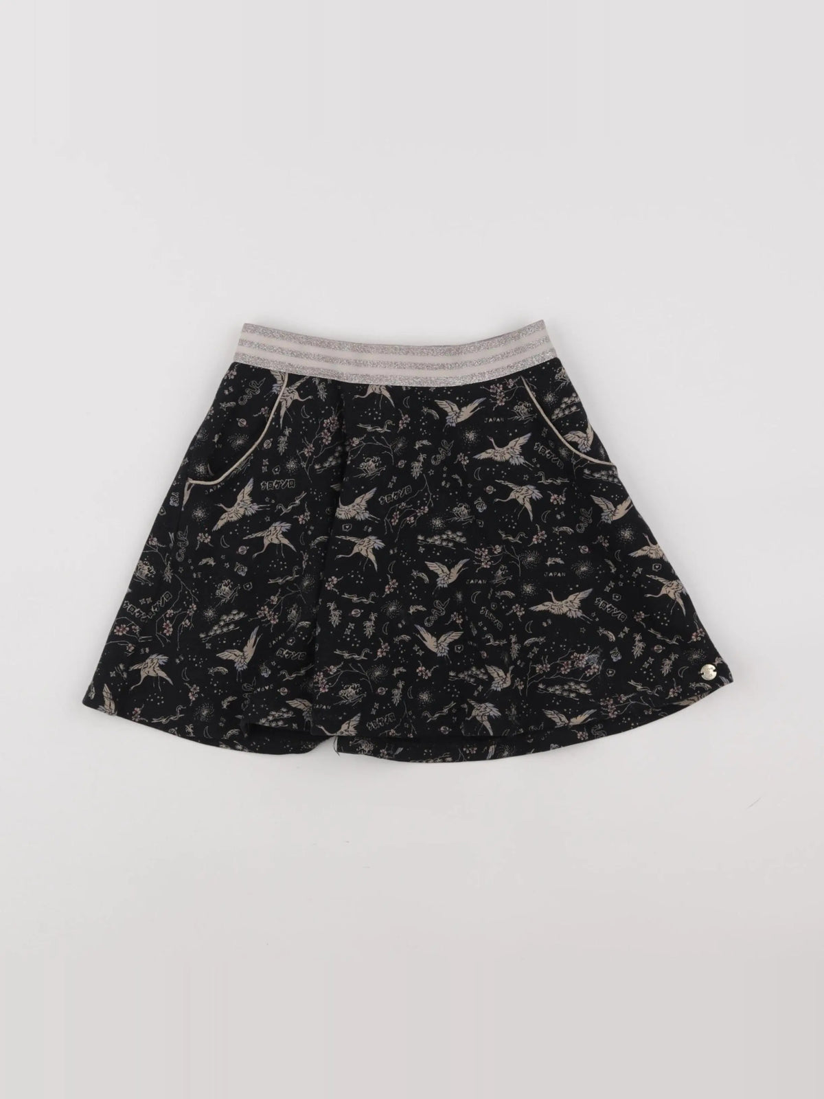 IKKS - jupe noir, beige - 6 ans