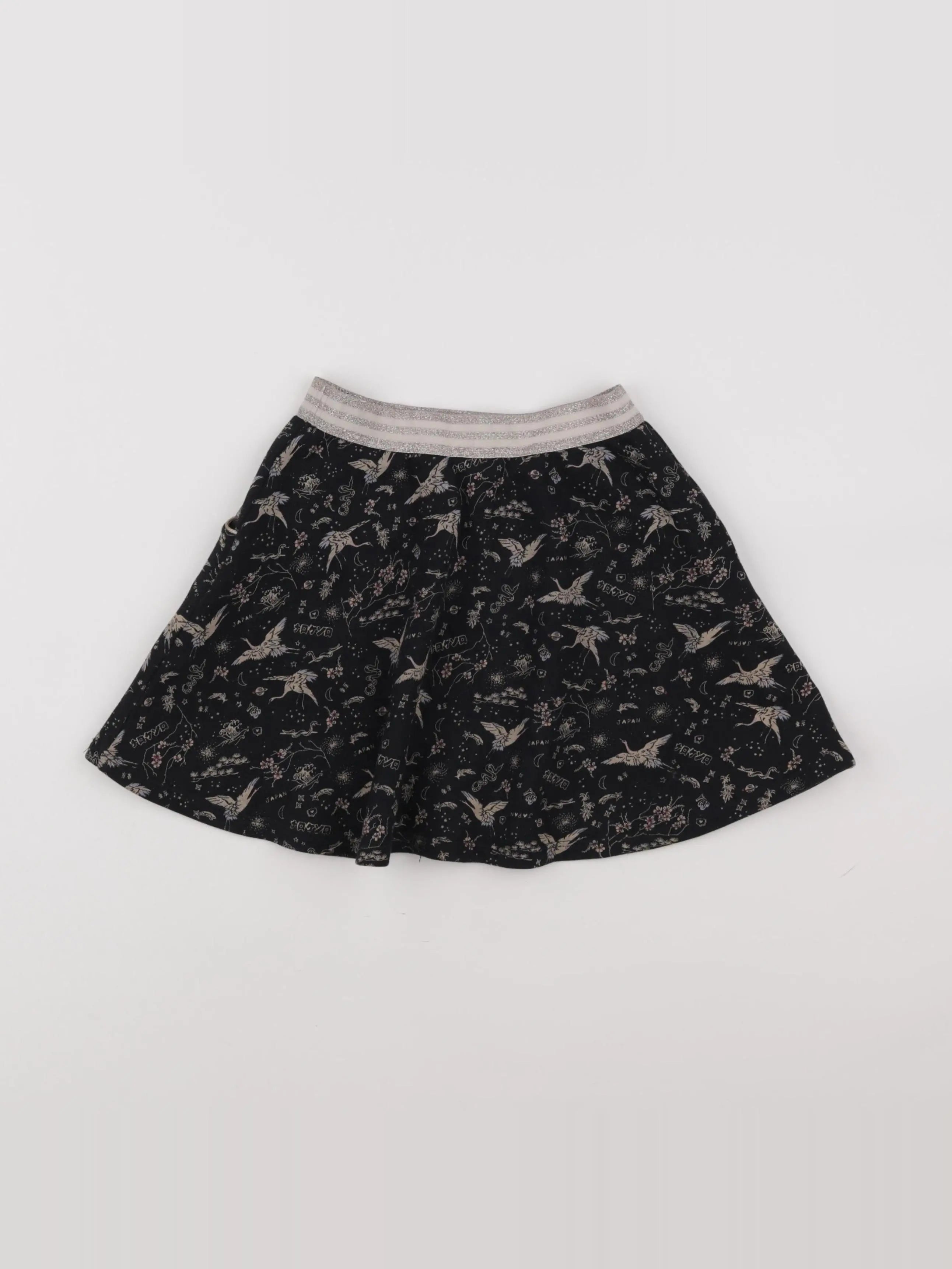 IKKS - jupe noir, beige - 6 ans