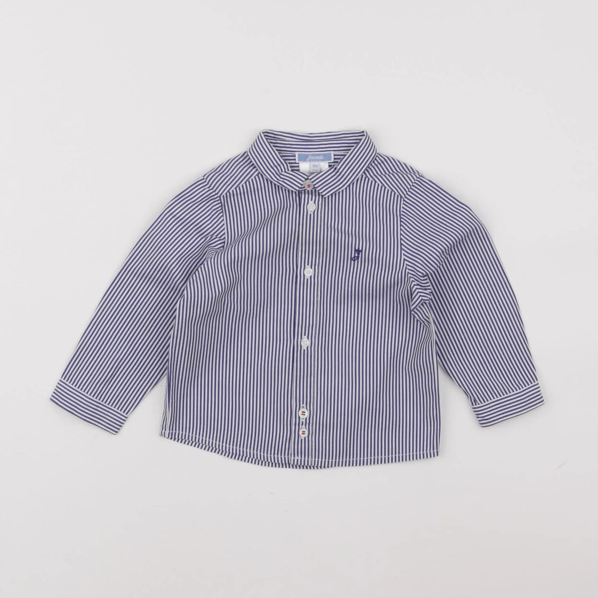 Jacadi - chemise blanc, bleu - 18 mois