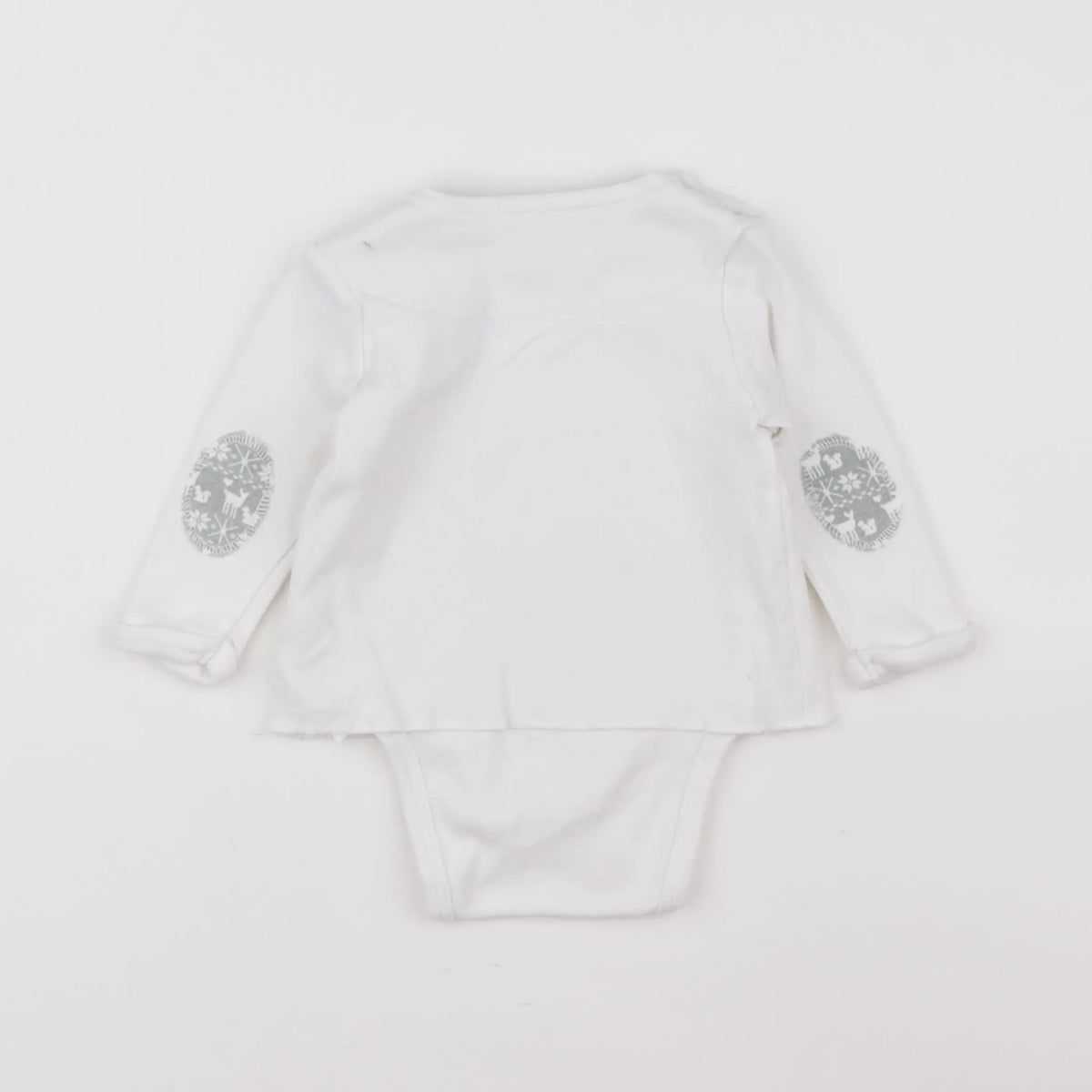 Vertbaudet - body tee-shirt blanc - 6 mois