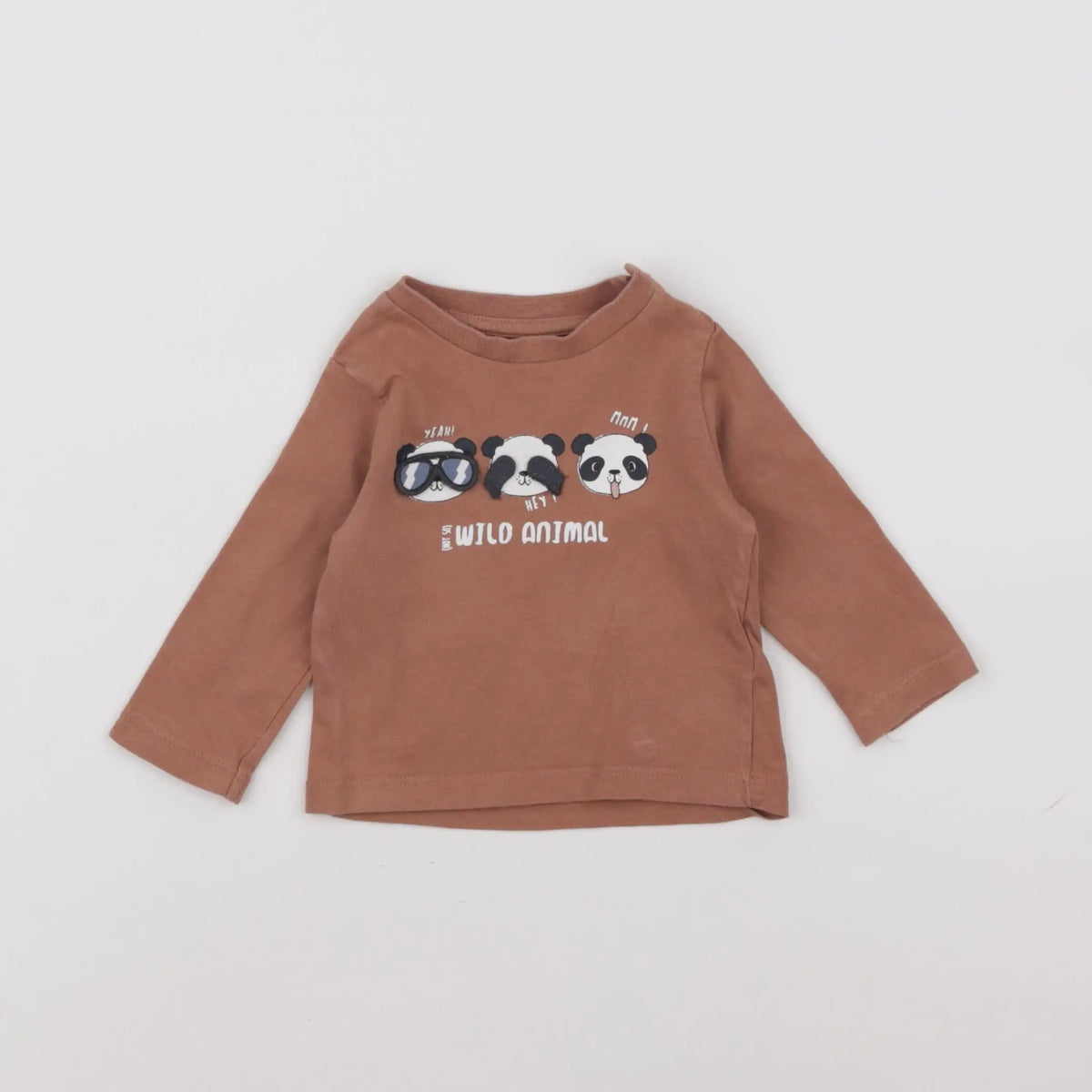 Vertbaudet - tee-shirt marron - 3 mois