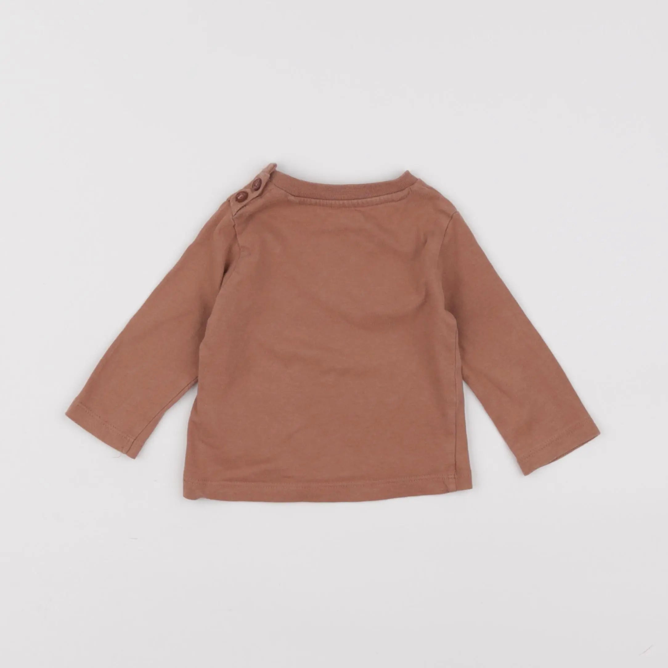 Vertbaudet - tee-shirt marron - 3 mois