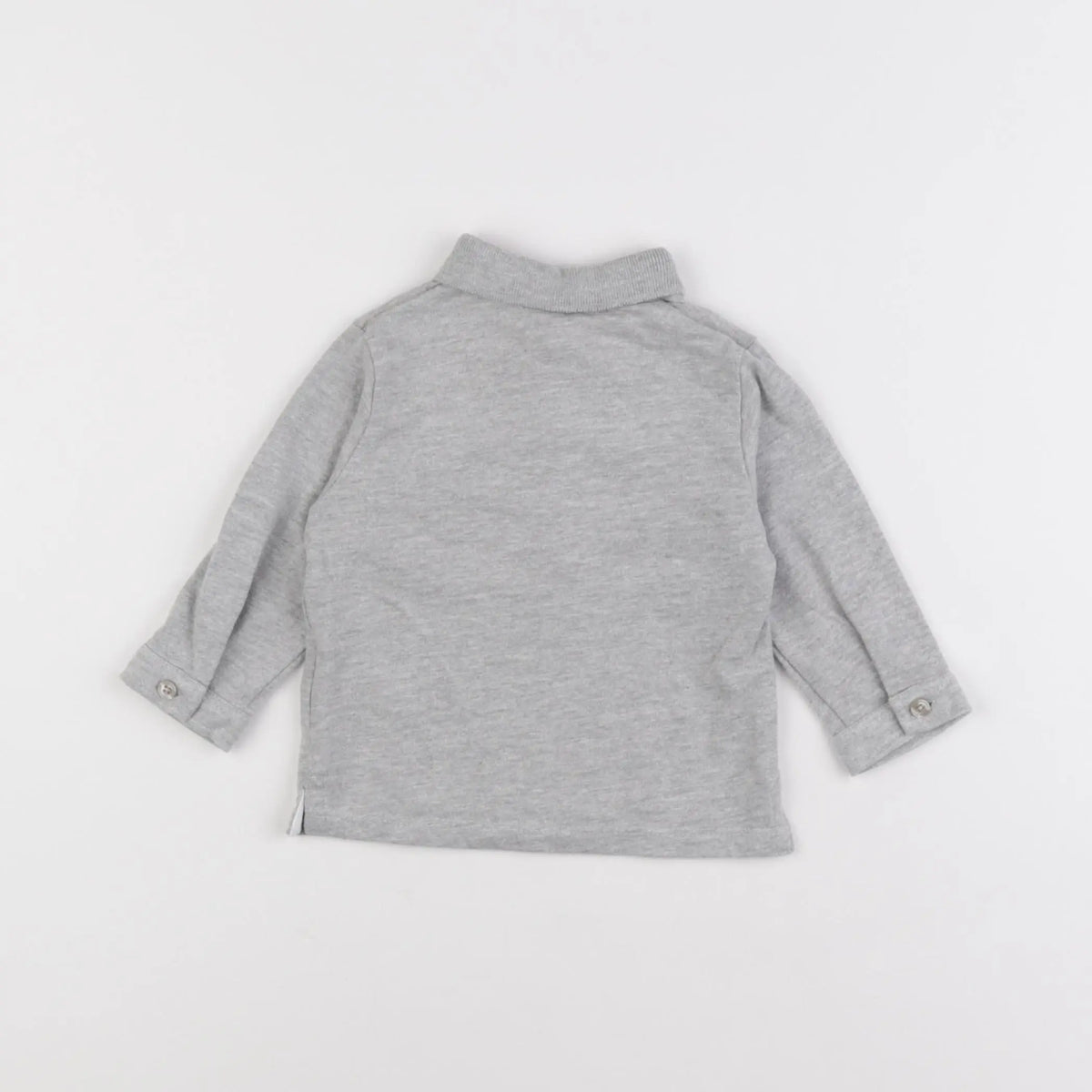 Vertbaudet - polo gris - 6 mois