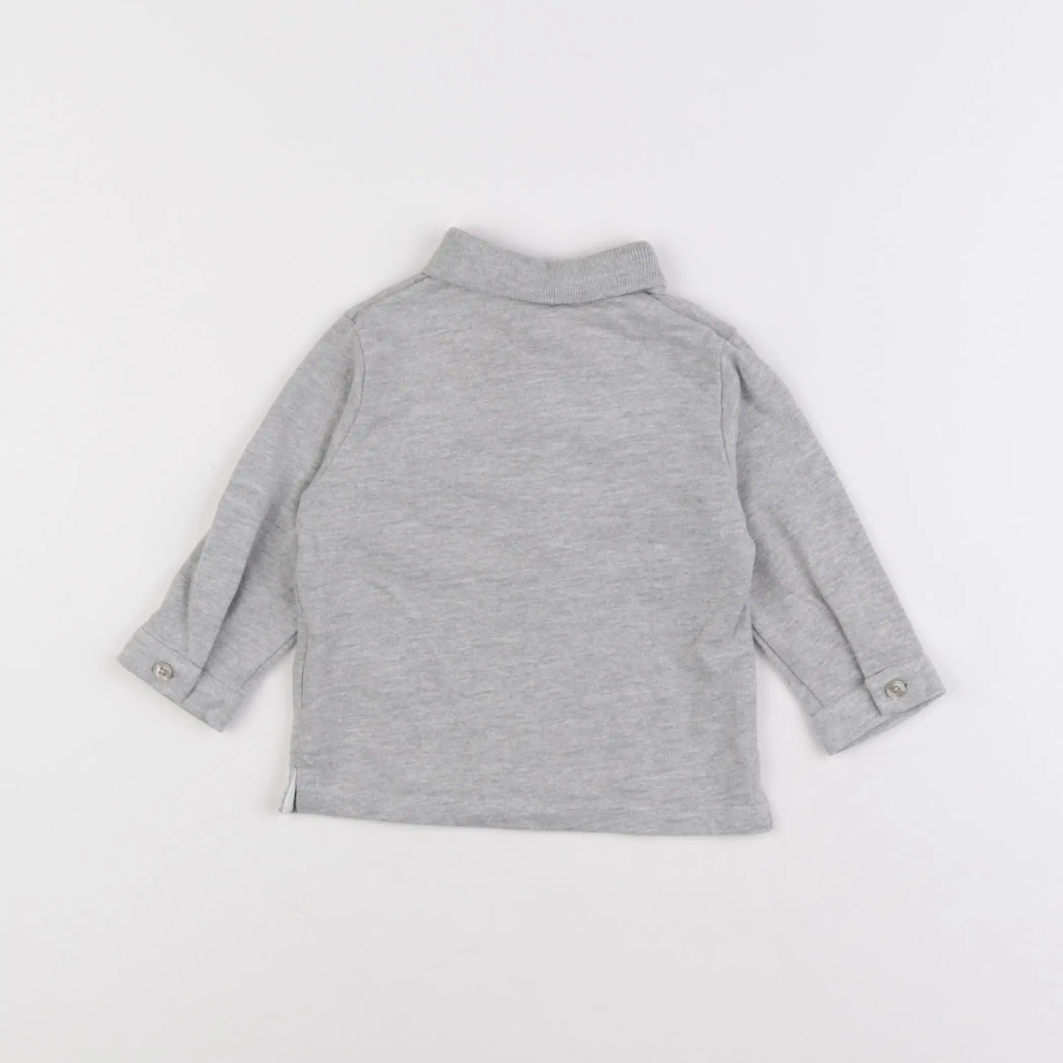 Vertbaudet - polo gris - 6 mois