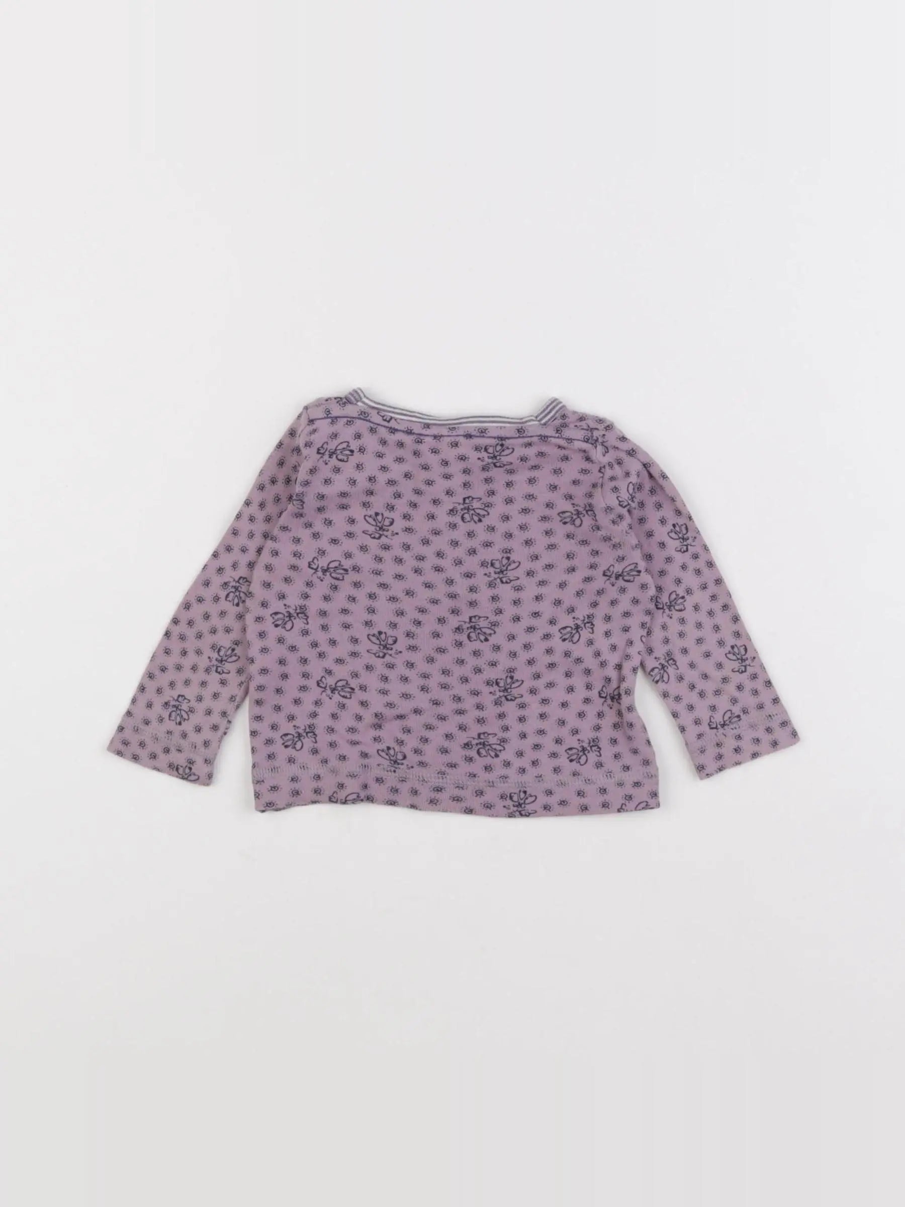 Petit Bateau - tee-shirt violet - 6 mois