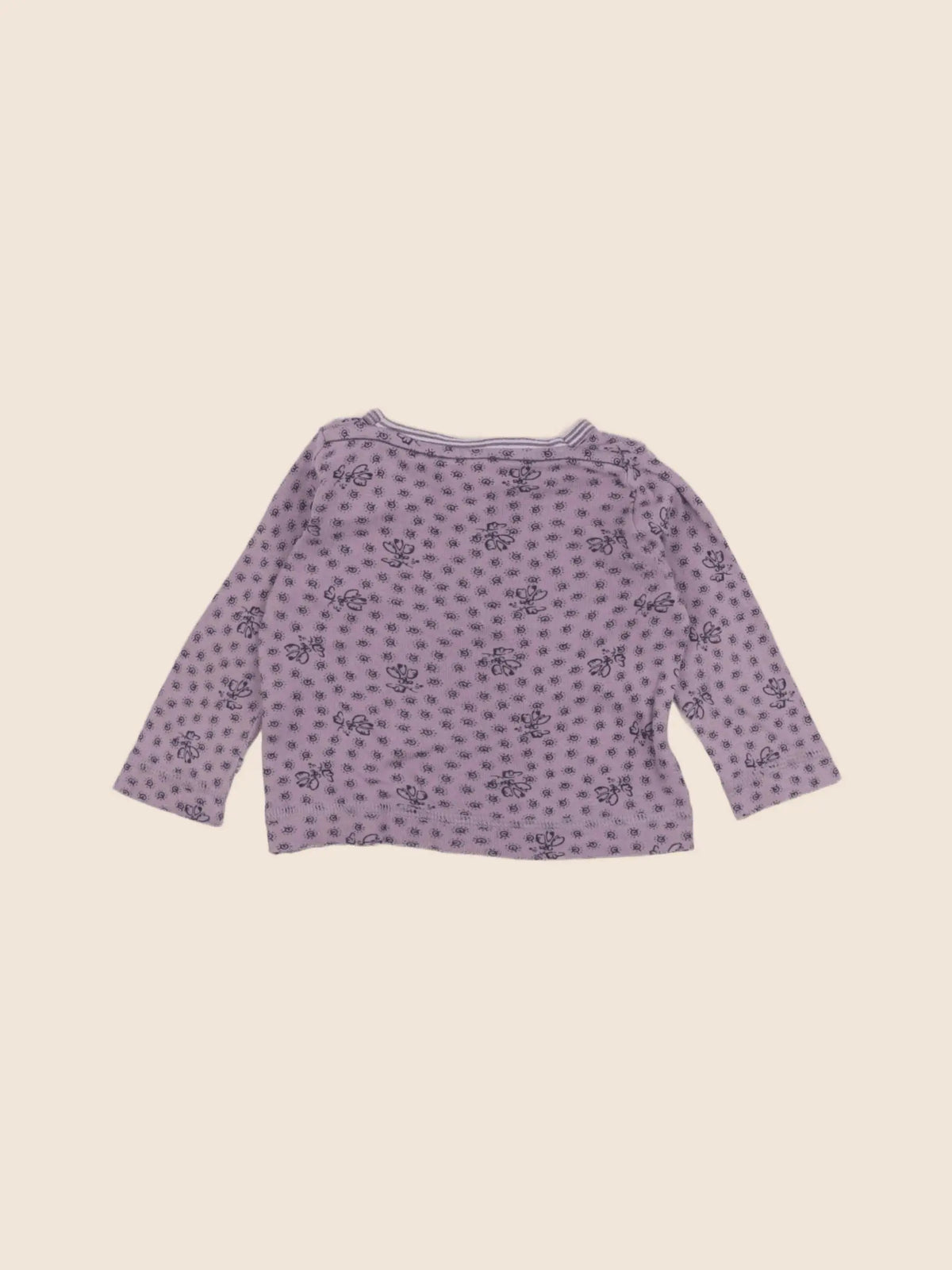 Petit Bateau - tee-shirt violet - 6 mois
