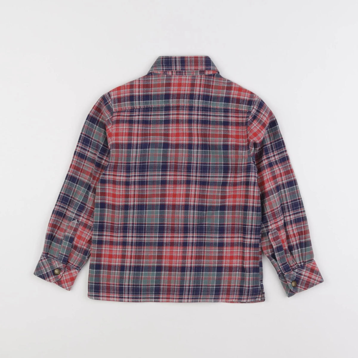 Bonton - chemise bleu, rouge - 4 ans