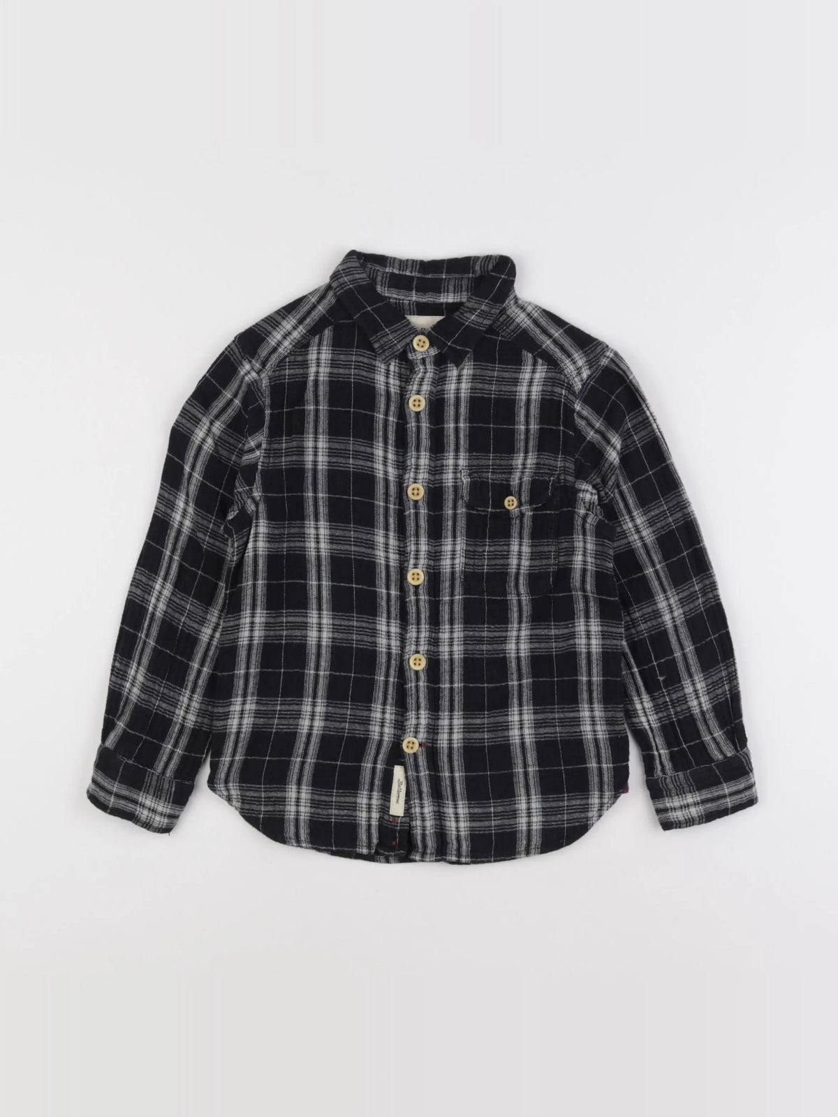 Bellerose - chemise blanc, noir - 4 ans