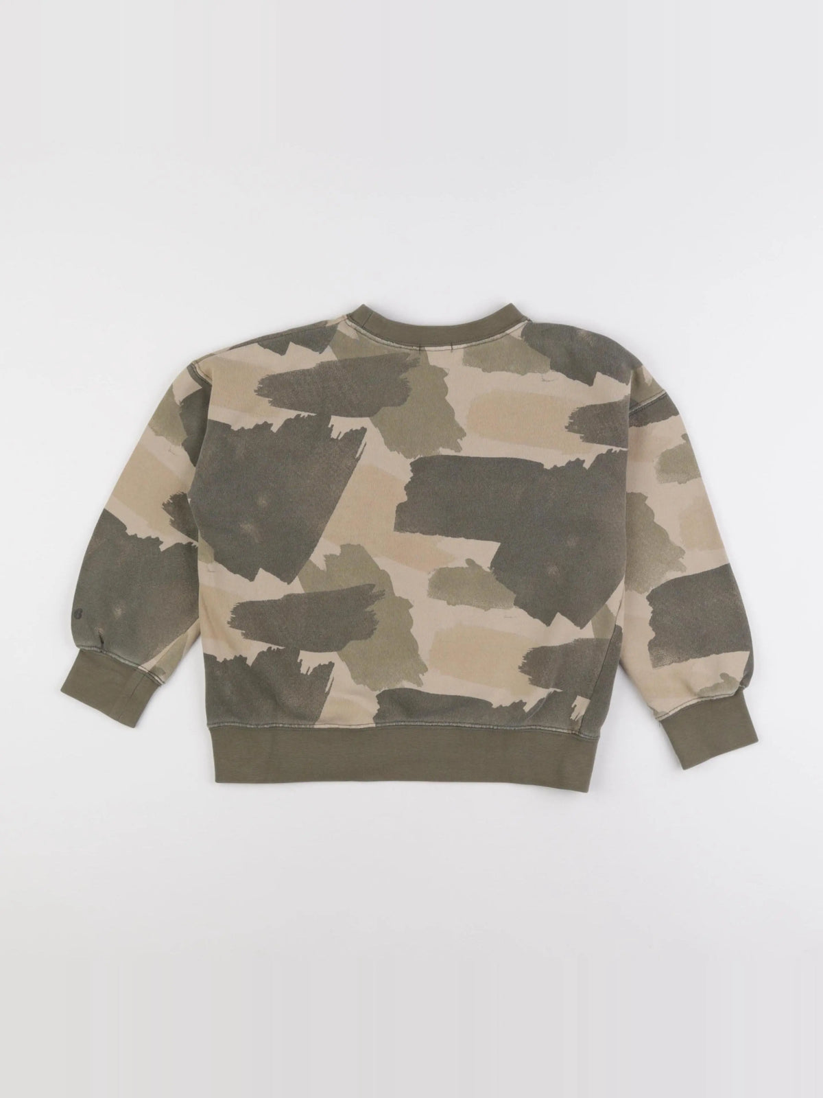 IKKS - sweat vert, beige - 8 ans