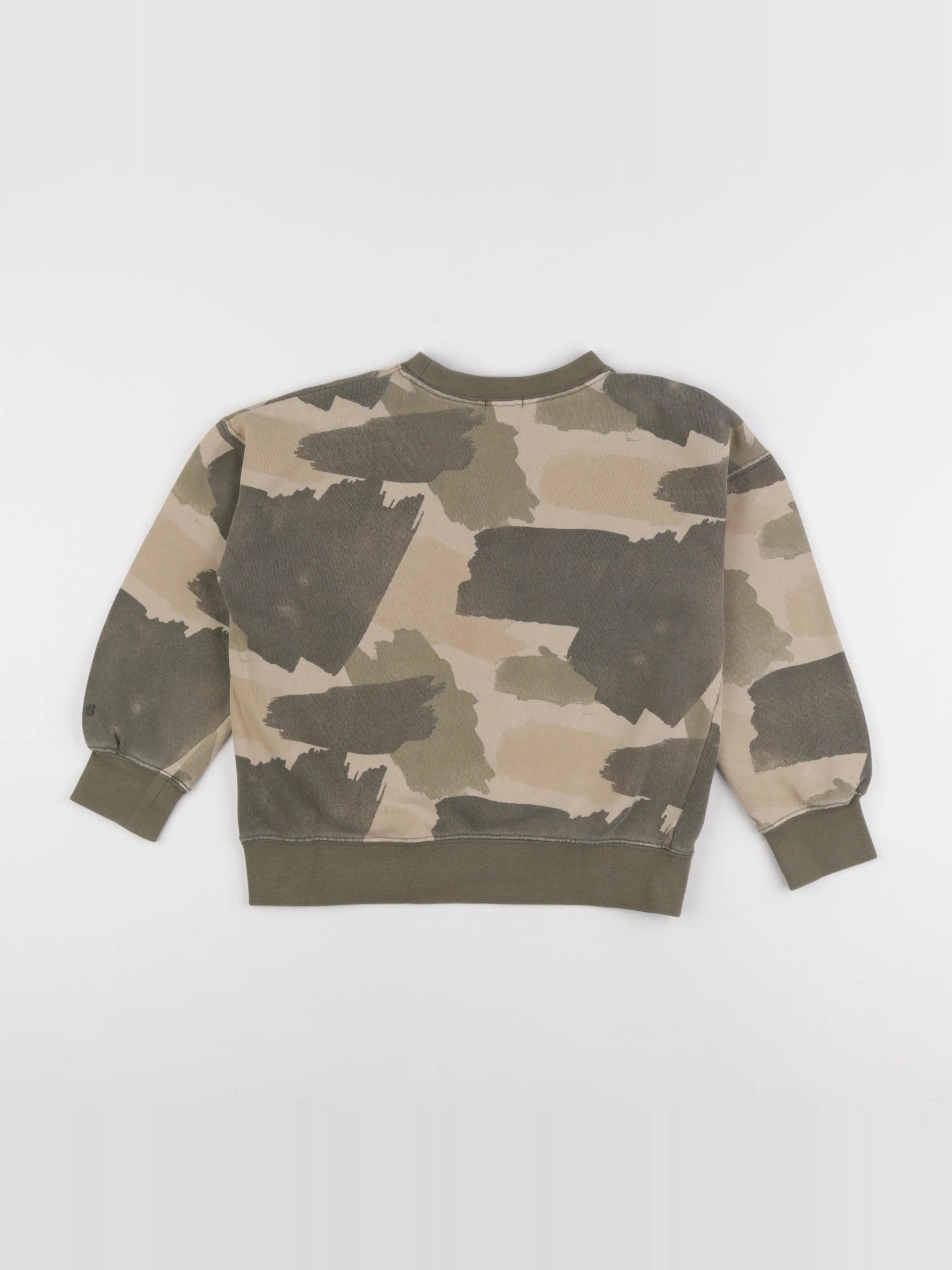 IKKS - sweat vert, beige - 8 ans