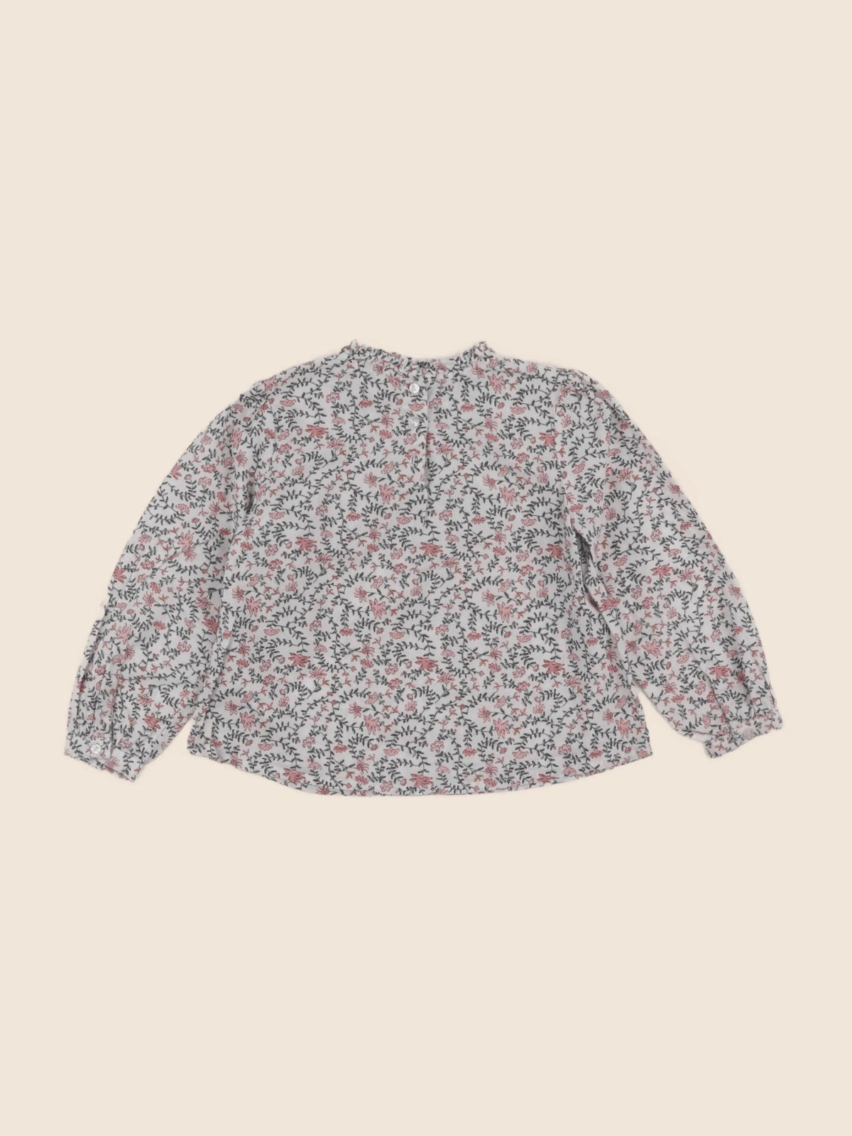 Vertbaudet - blouse beige, rose - 9 ans