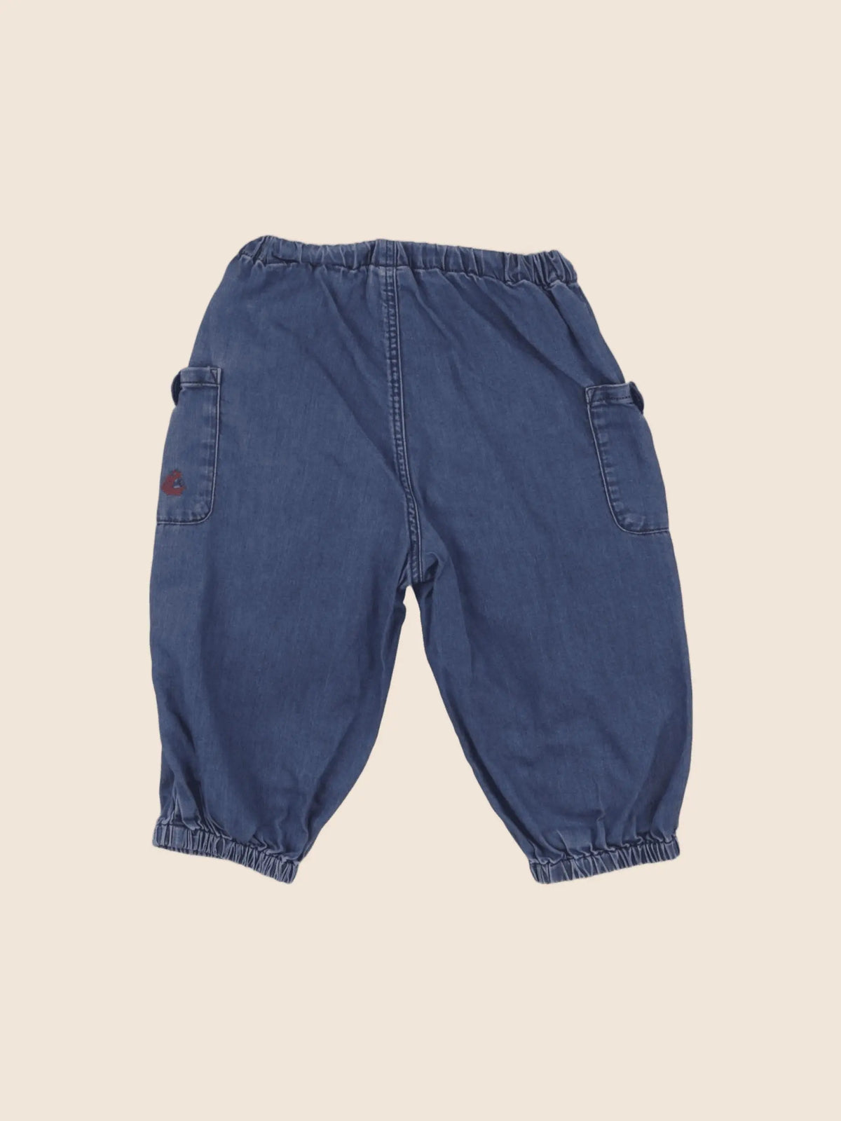 Petit Bateau - pantalon bleu - 12 mois
