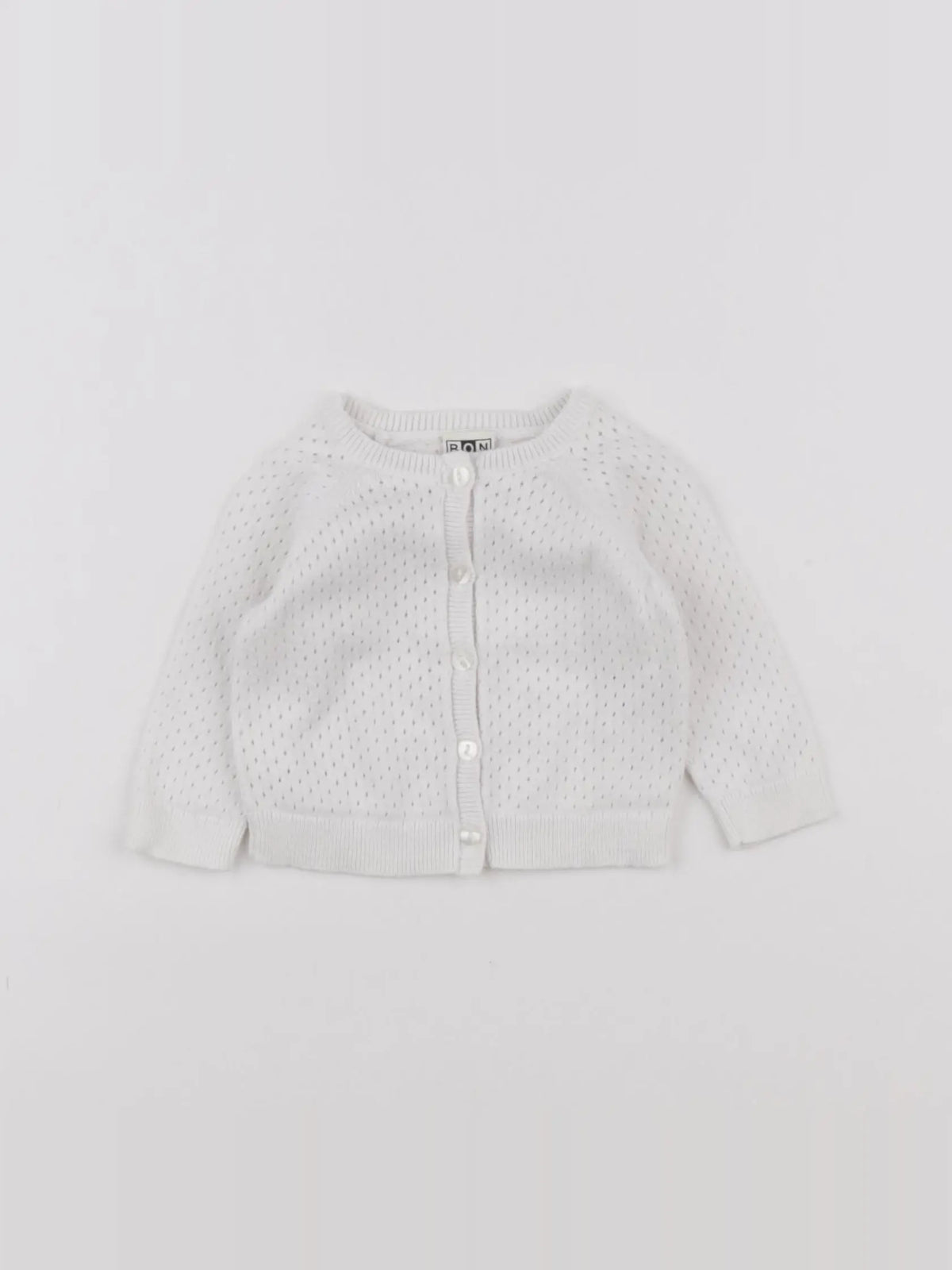 Bonton - gilet blanc - 3 mois