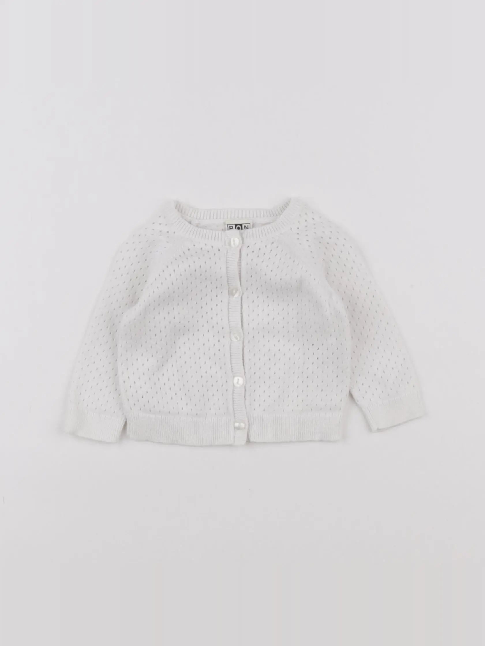 Bonton - gilet blanc - 3 mois