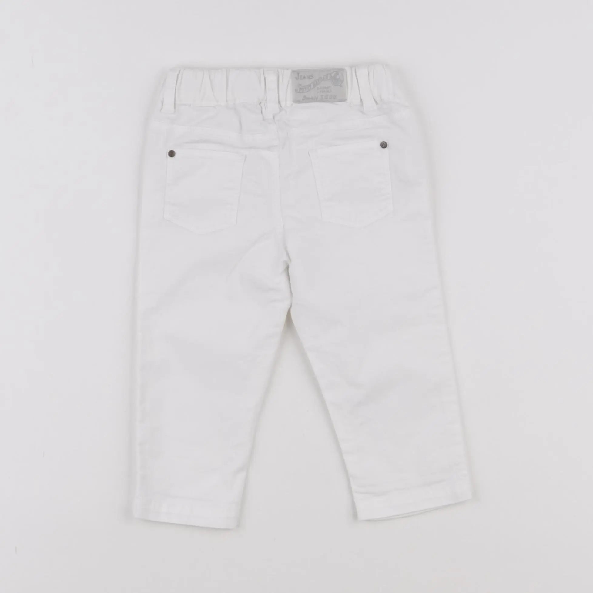 Petit Bateau - pantalon blanc - 12 mois