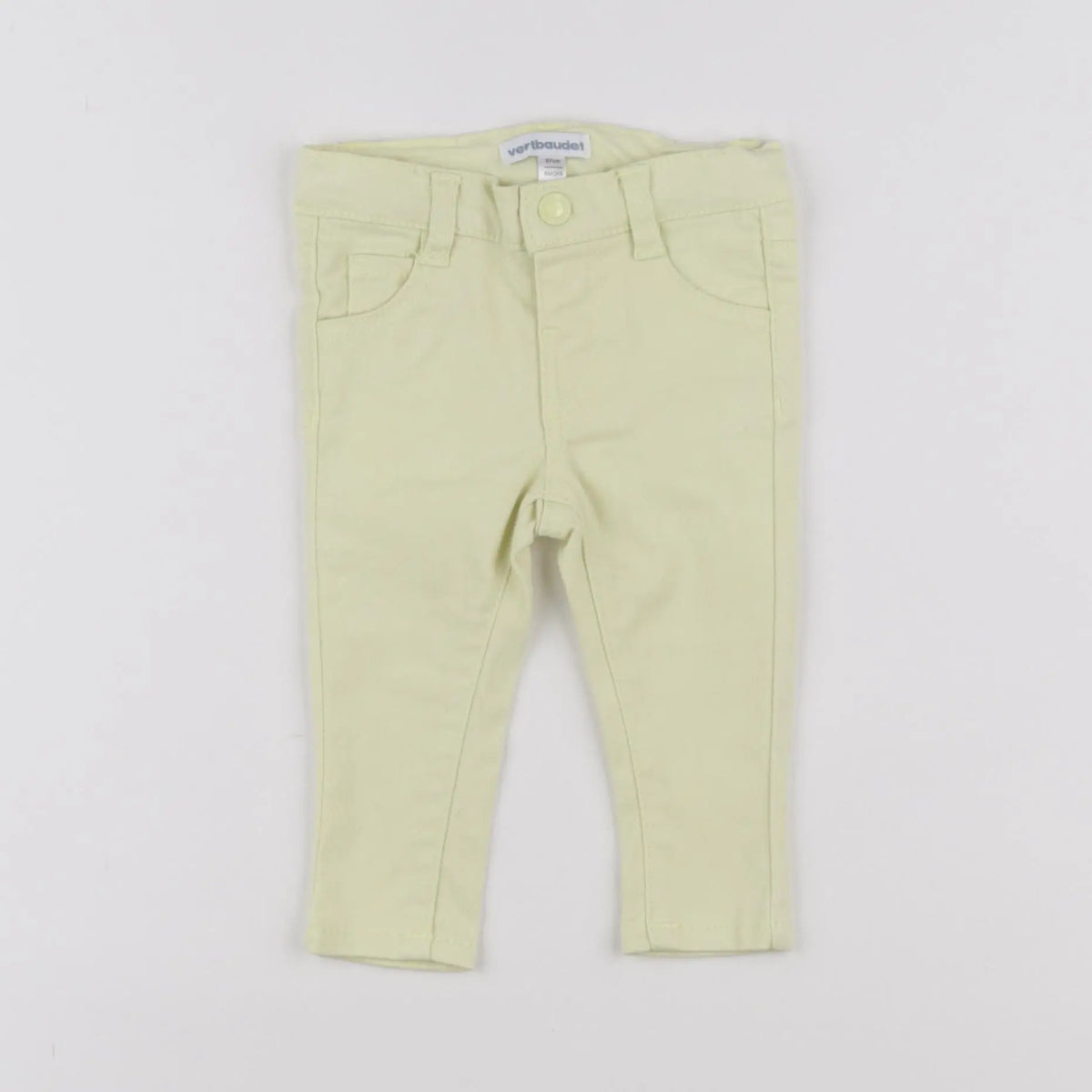 Vertbaudet - pantalon jaune - 6 mois