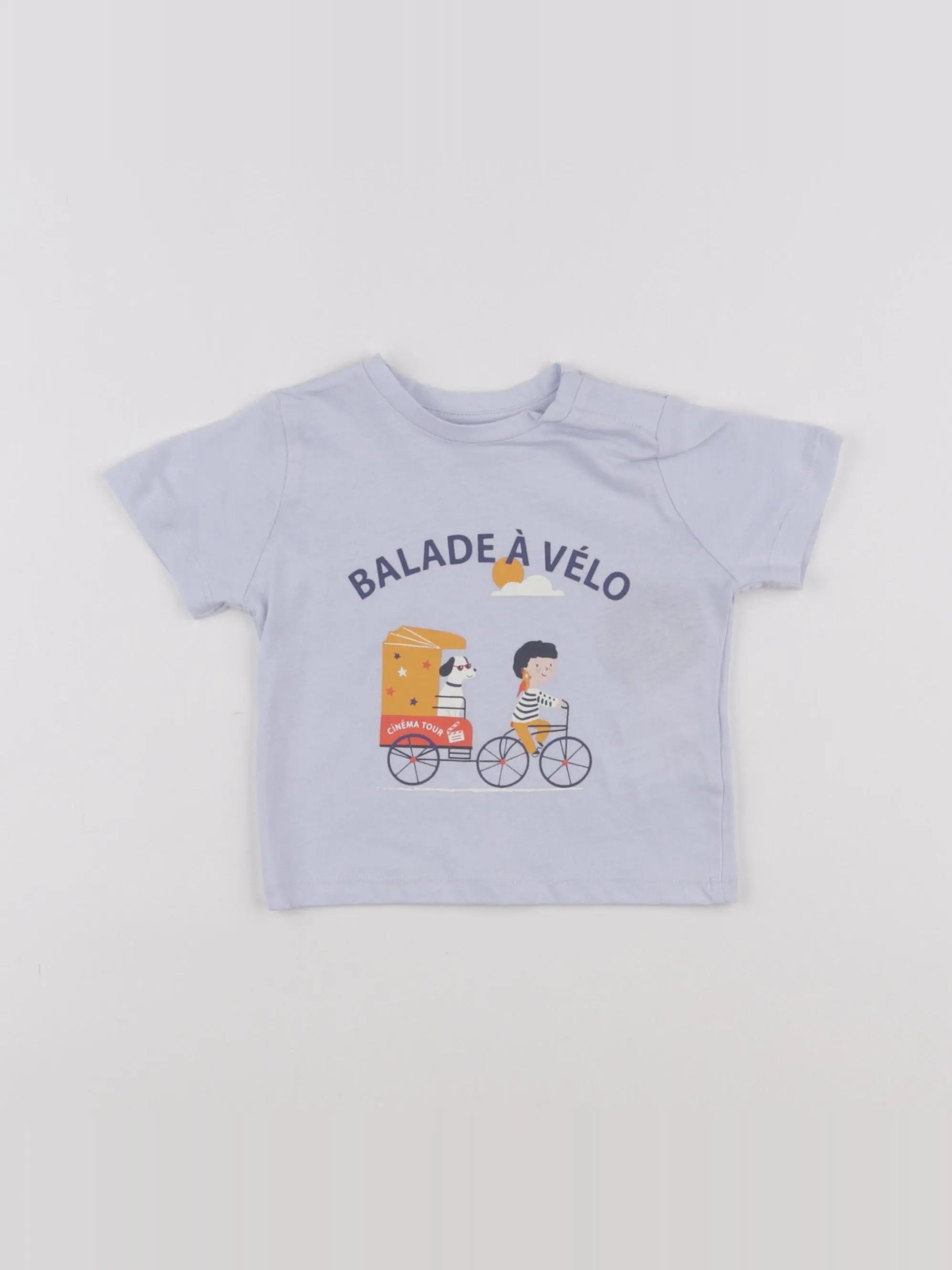 Boutchou - tee-shirt bleu - 6 mois