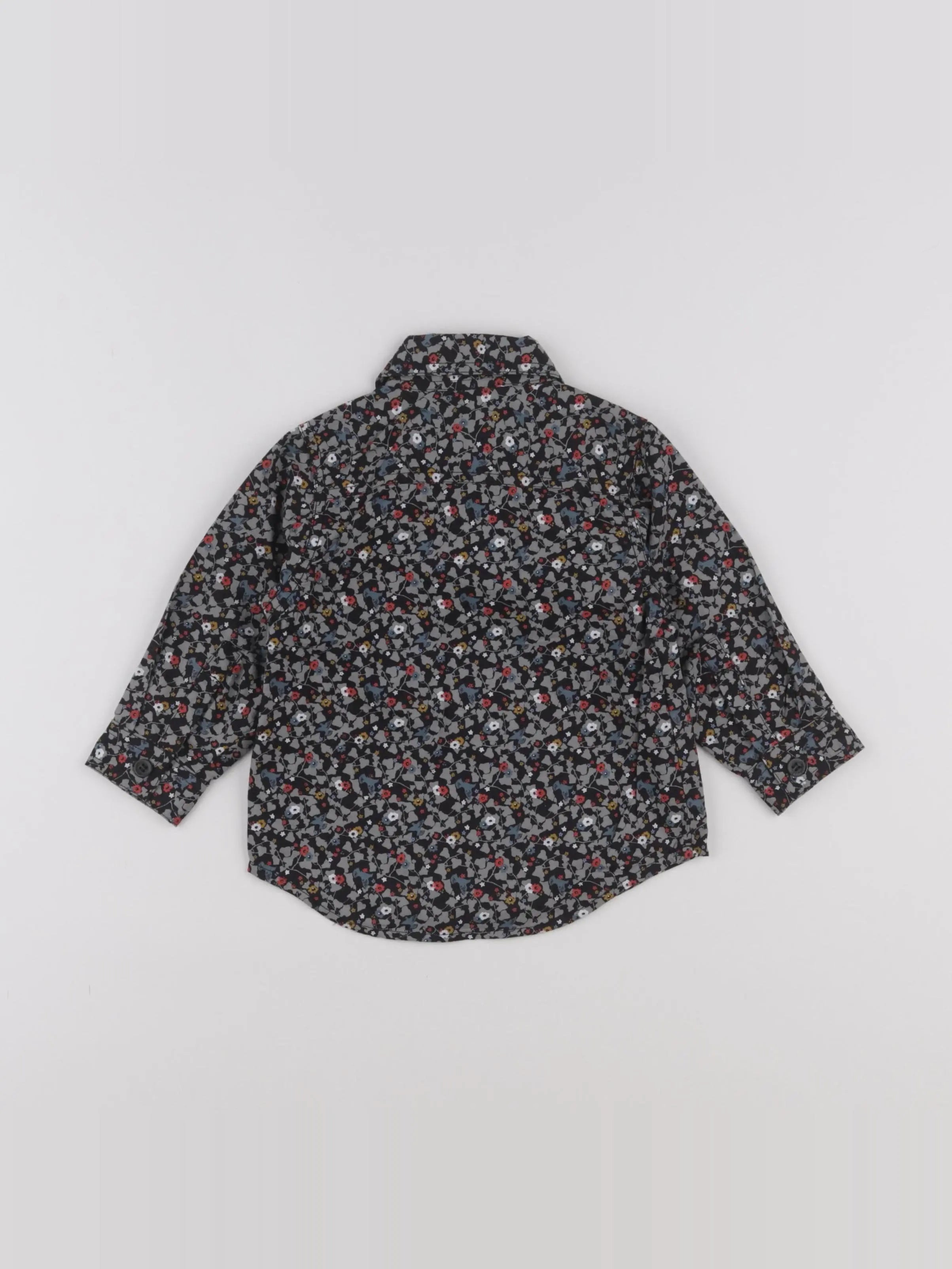 Petit Bateau - chemise multicolore - 12 mois