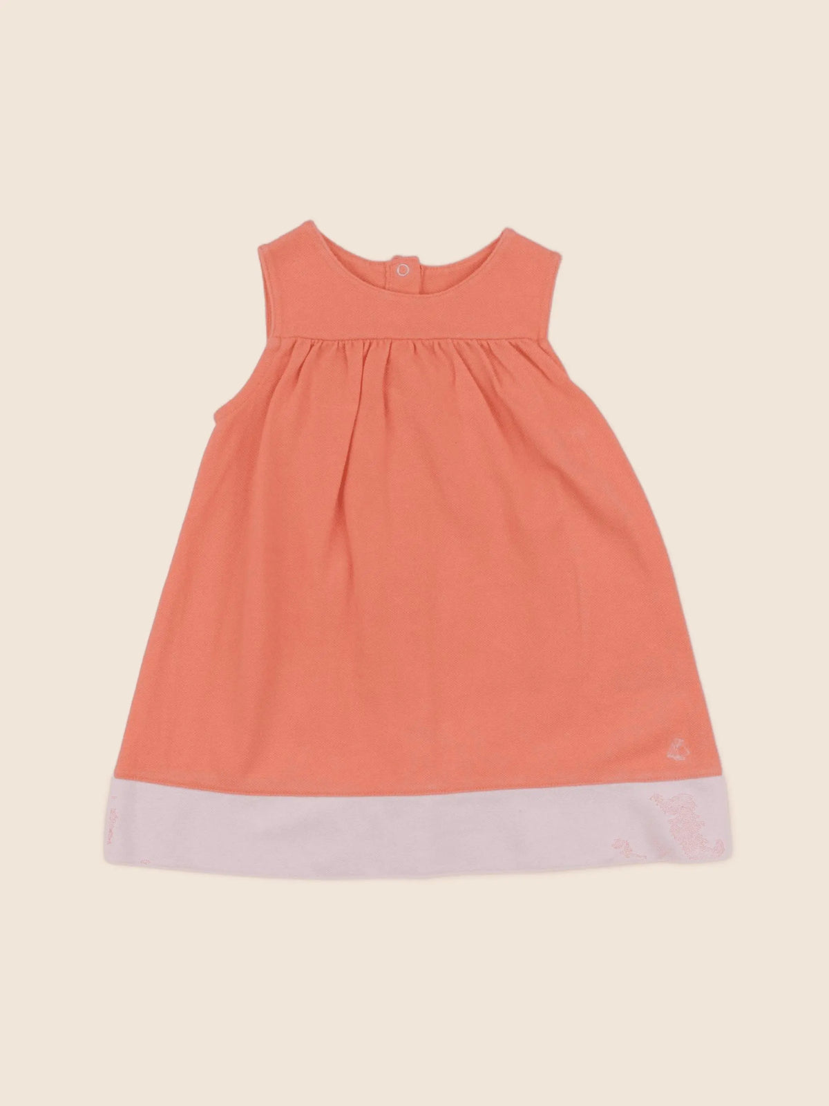 Petit Bateau - robe orange - 12 mois