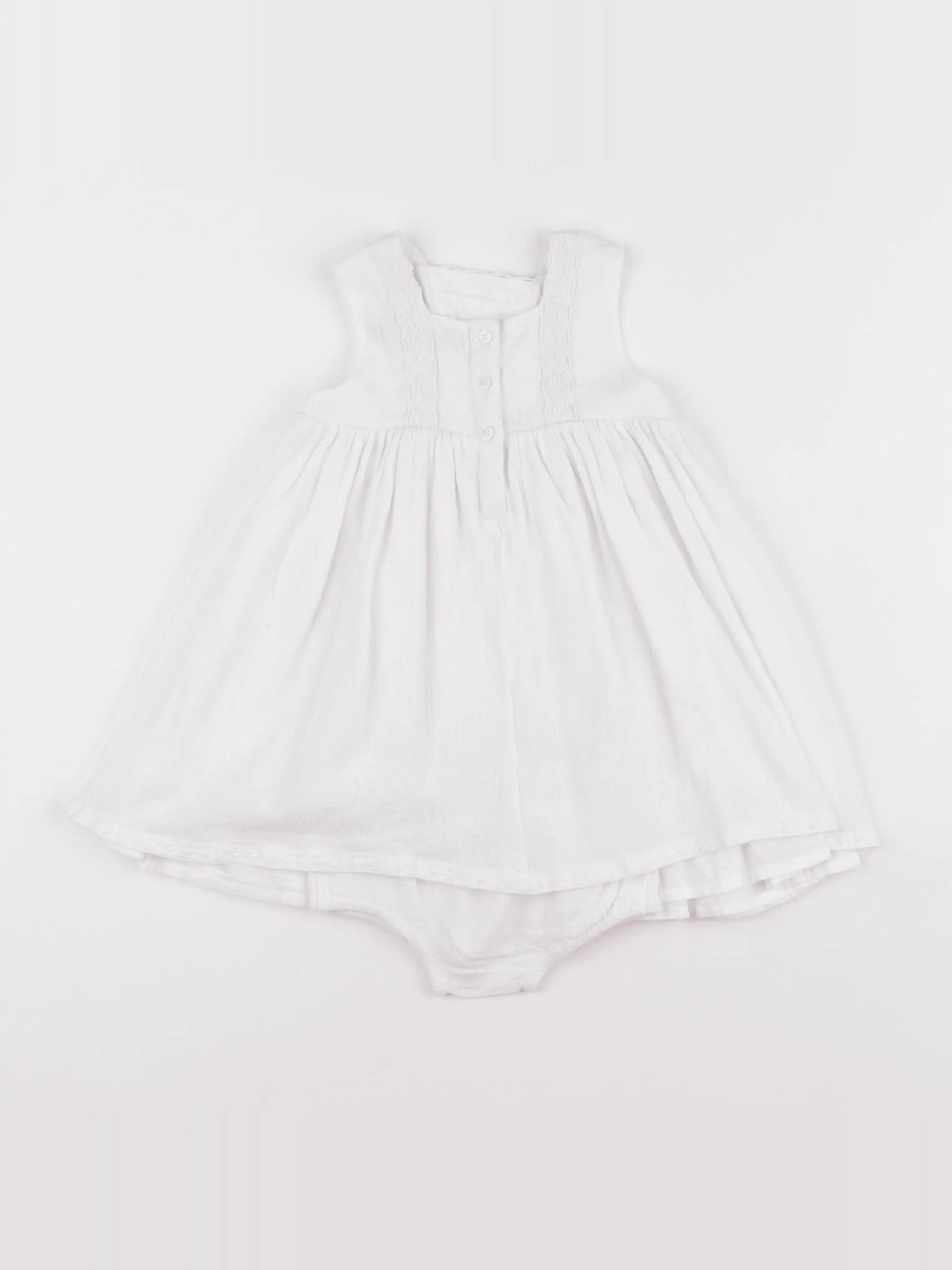 Monoprix - robe blanc - 6 mois
